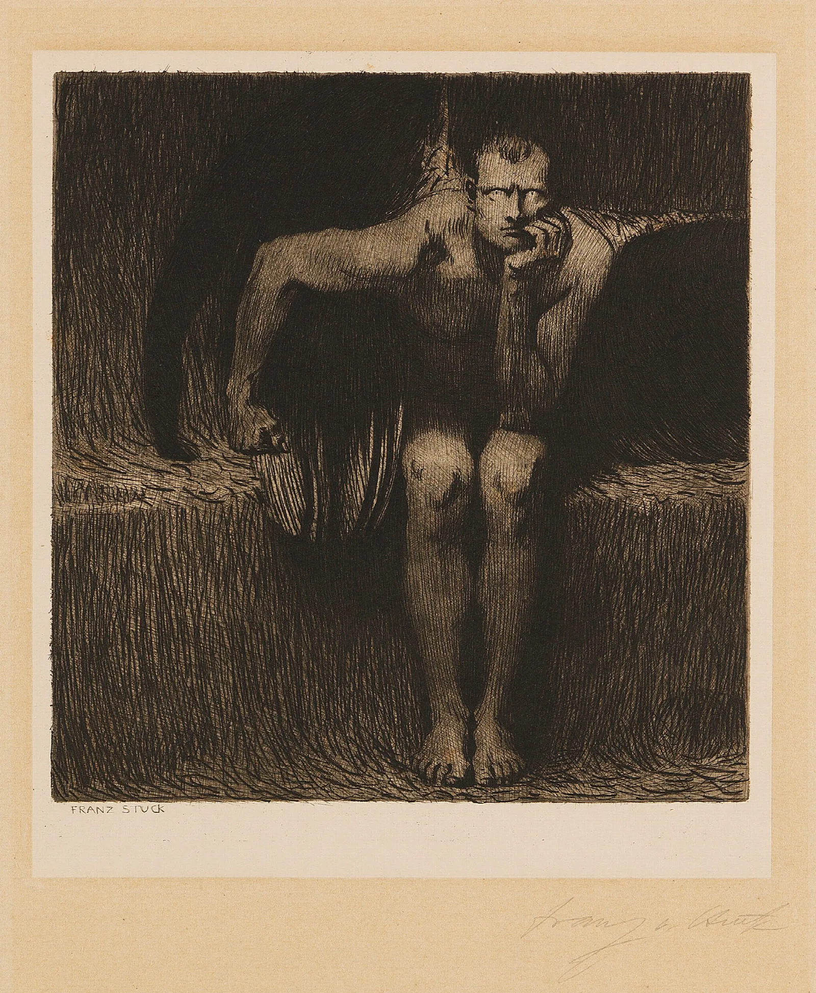Luzifer Wall Art by Franz von Stuck - Canvas Print