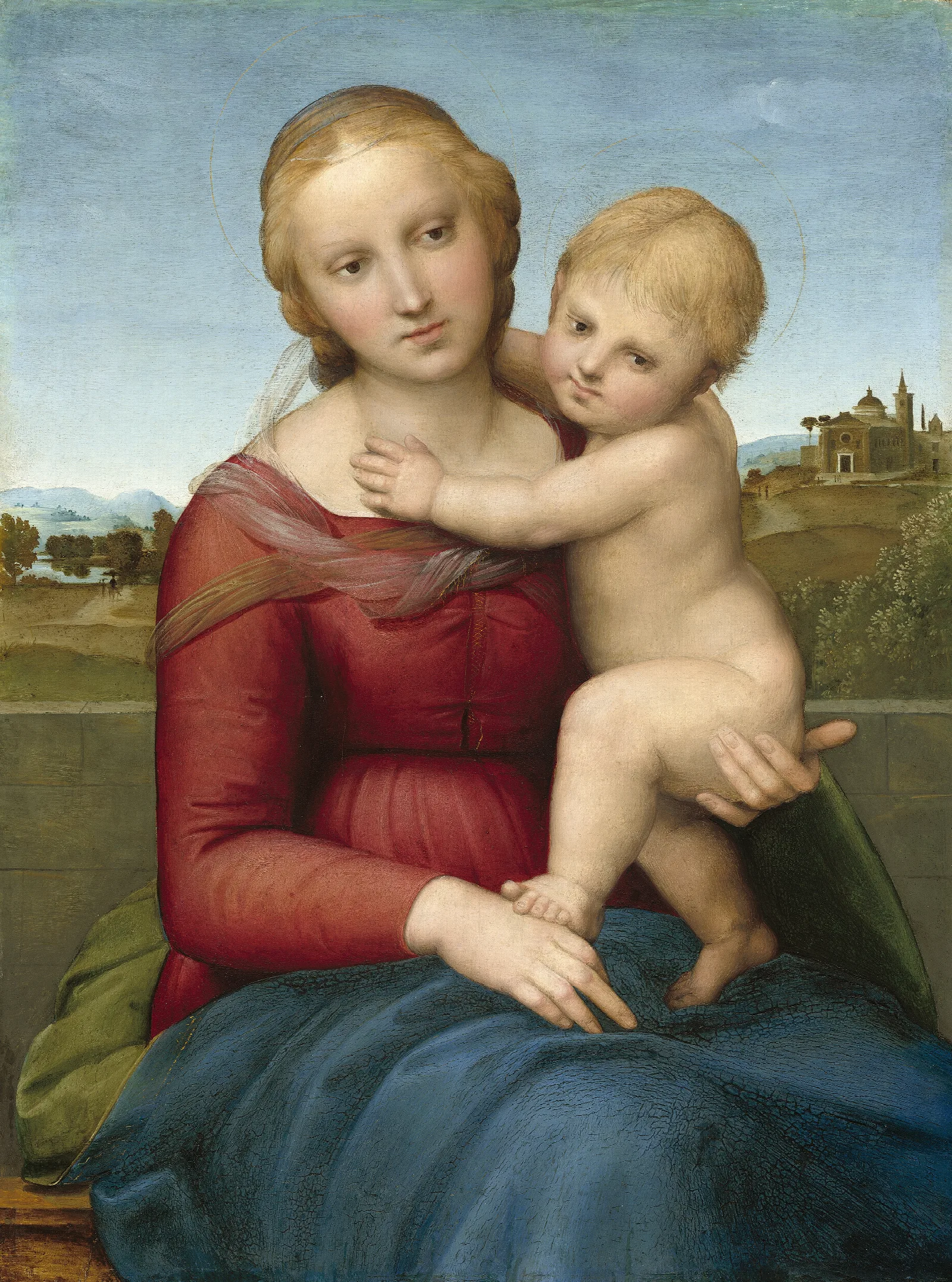 The Small Cowper Madonna Wall Art by Raphael - Canvas Print