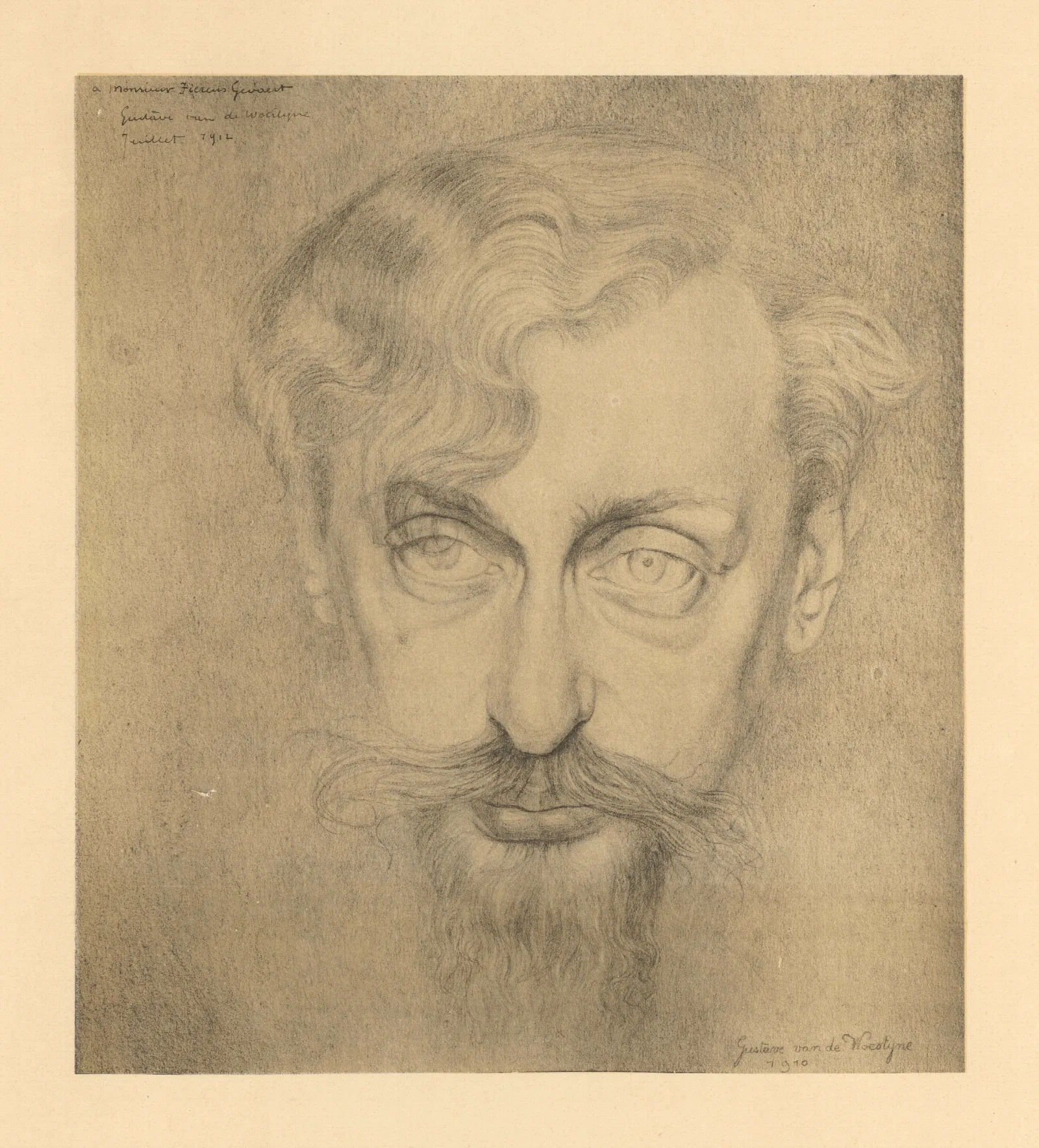 Portrait De Hippolyte Fierens Gevaert 1870 1926 Wall Art by Gustave Van de Woestijne - Canvas Print