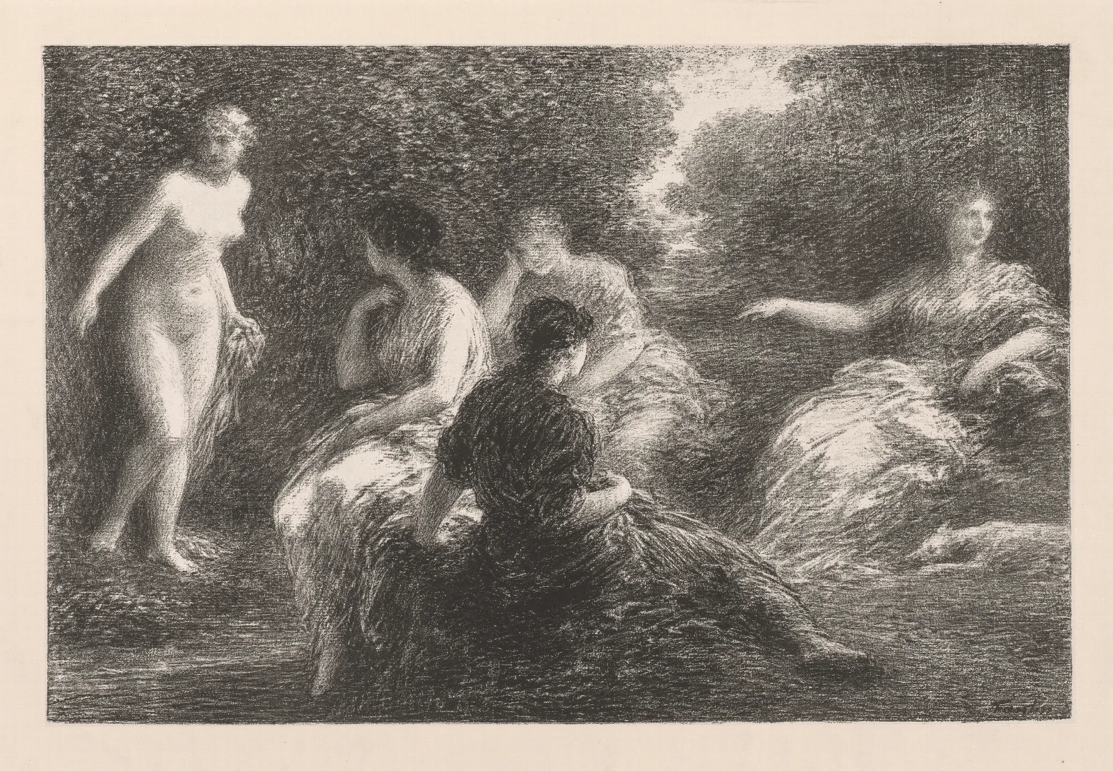 The Bathers 16 Wall Art by Henri Fantin-Latour - Canvas Print