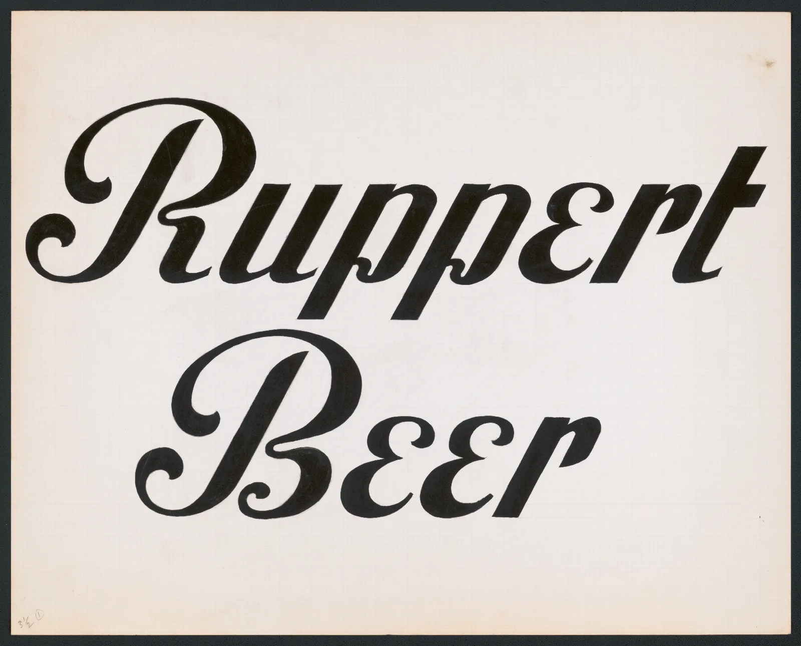 Typographical Studies For Ruppert Beer 4 Wall Art by Winold Reiss - Canvas Print