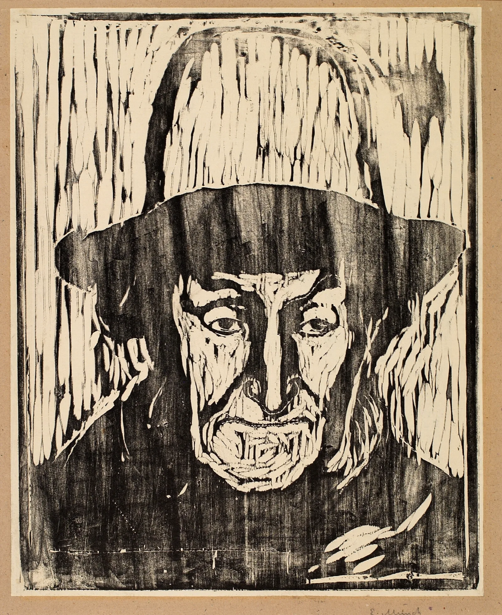 The Old Fisherman Wall Art by Edvard Munch - Canvas Print