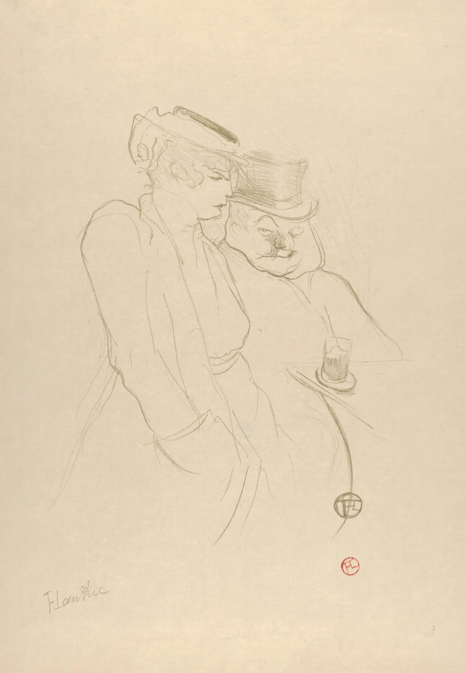 In Their Forties Wall Art by Henri de Toulouse-Lautrec - Canvas Print