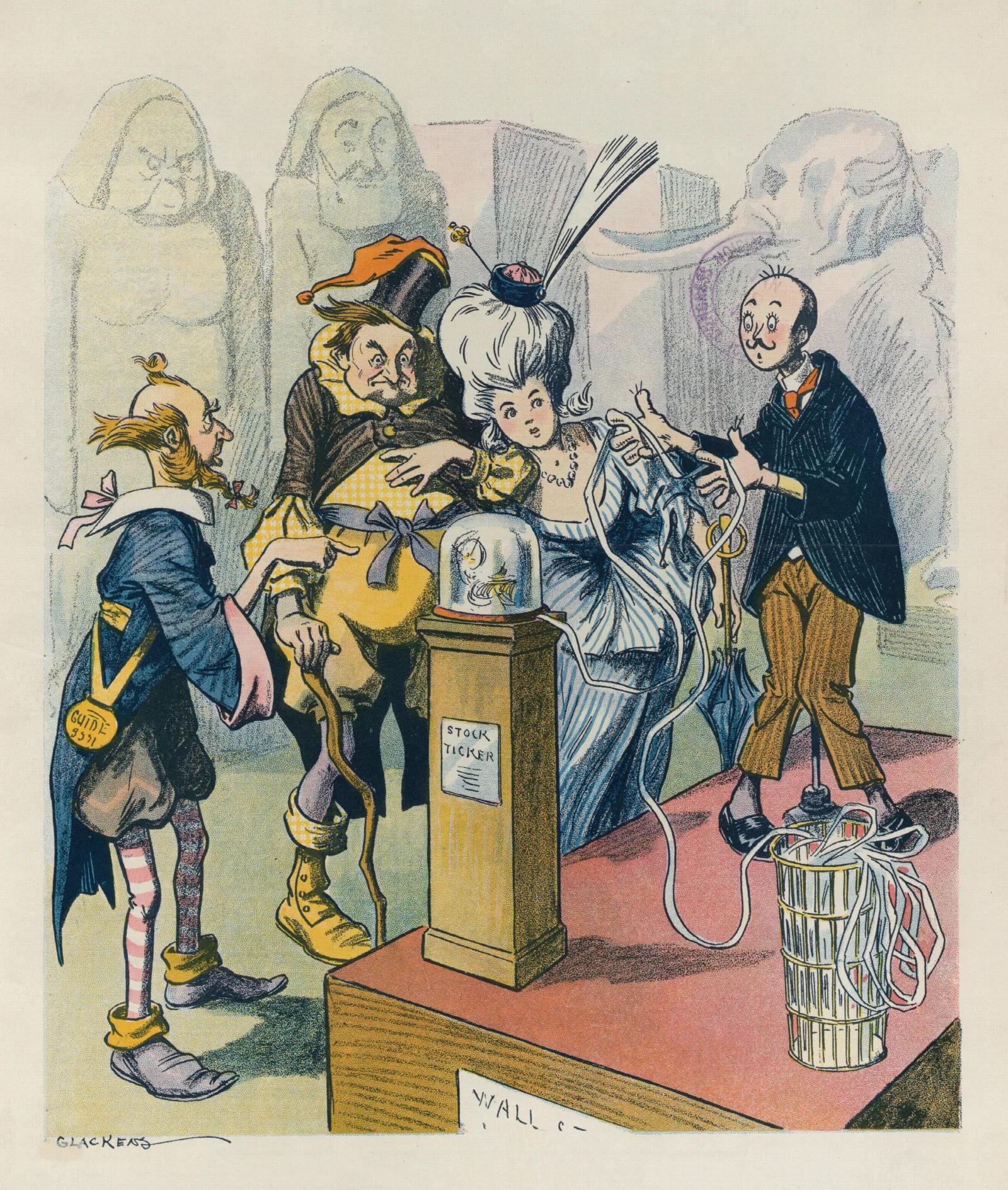 The Future Of The Ticker Wall Art by Louis Glackens - Canvas Print