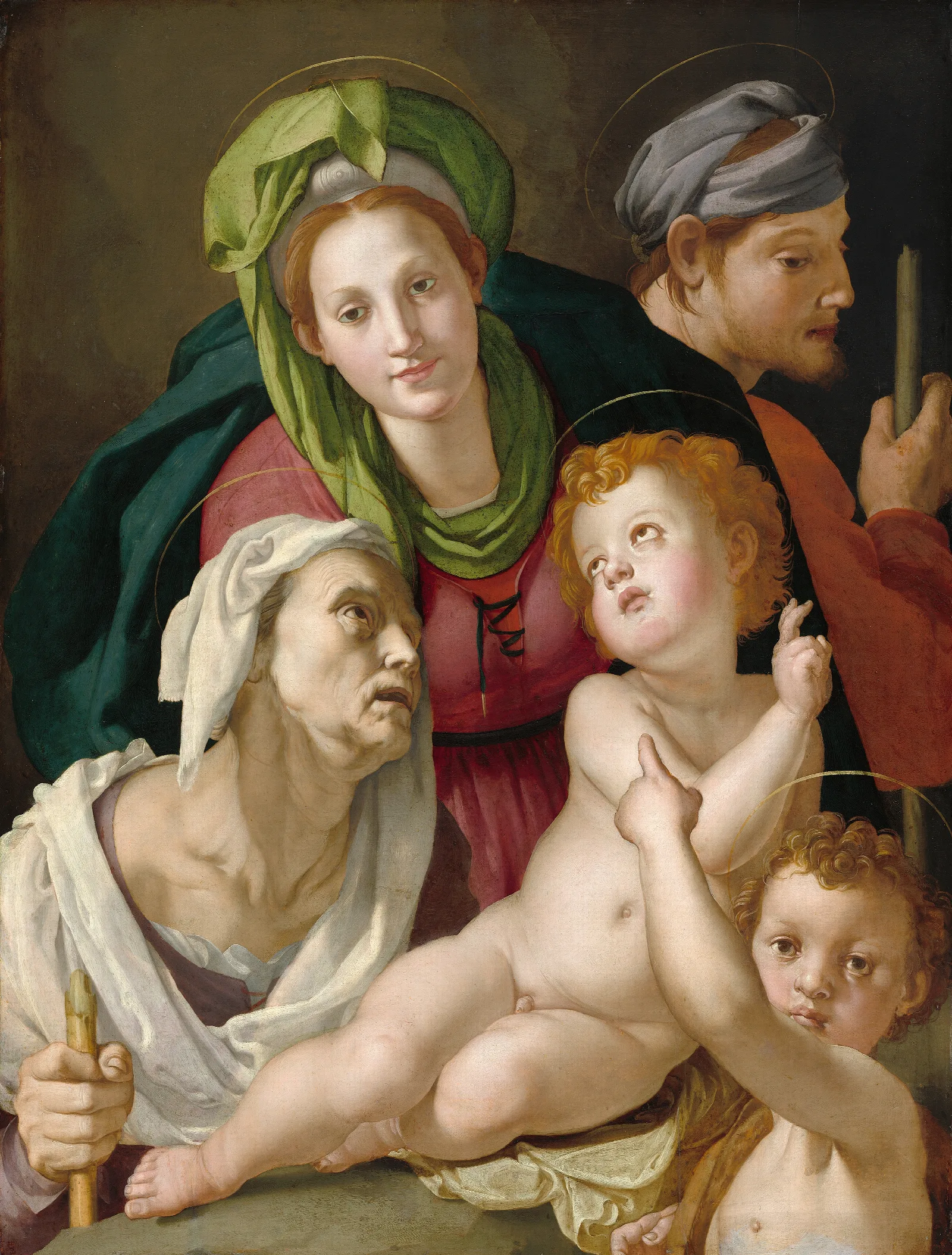 The Holy Family Wall Art by Agnolo Bronzino - Canvas Print