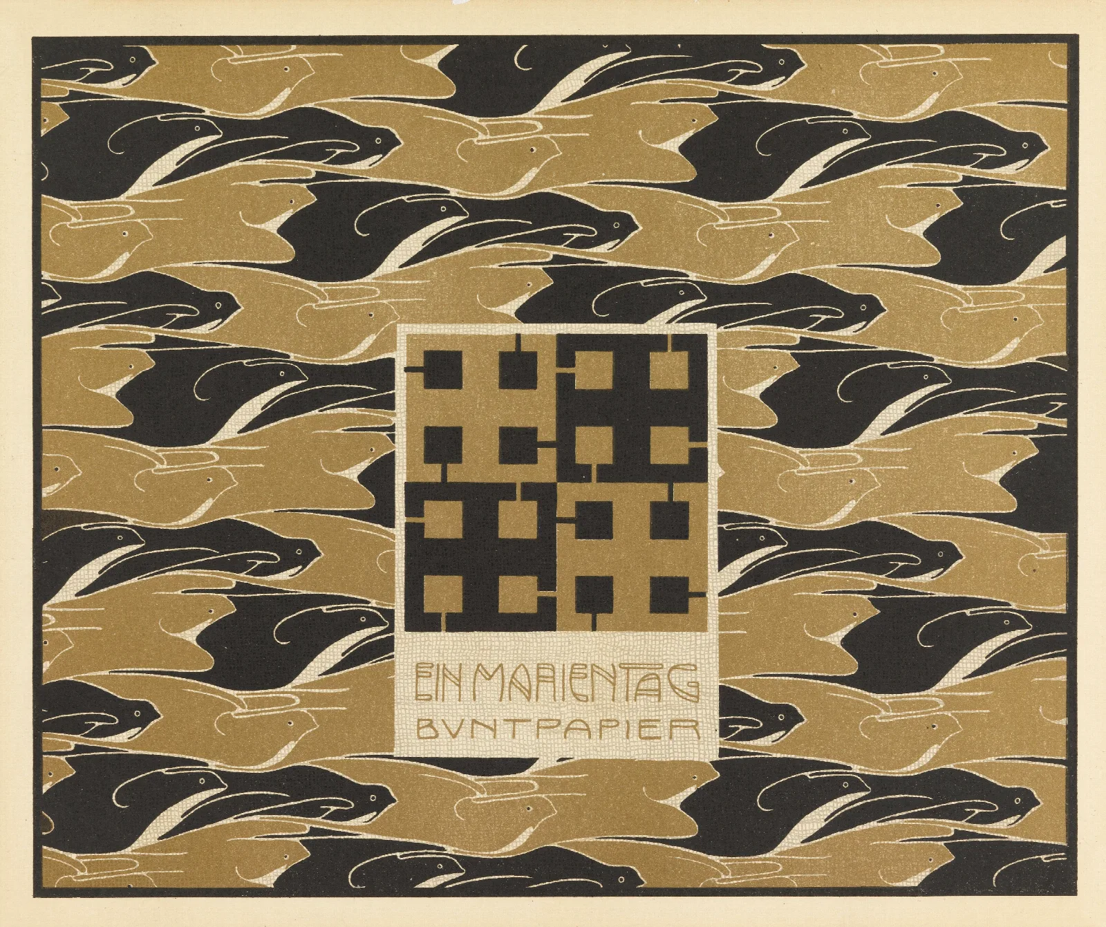 Ein Marientag Buntpapier A Marys Day Decorated Paper Wall Art by Koloman Moser - Canvas Print