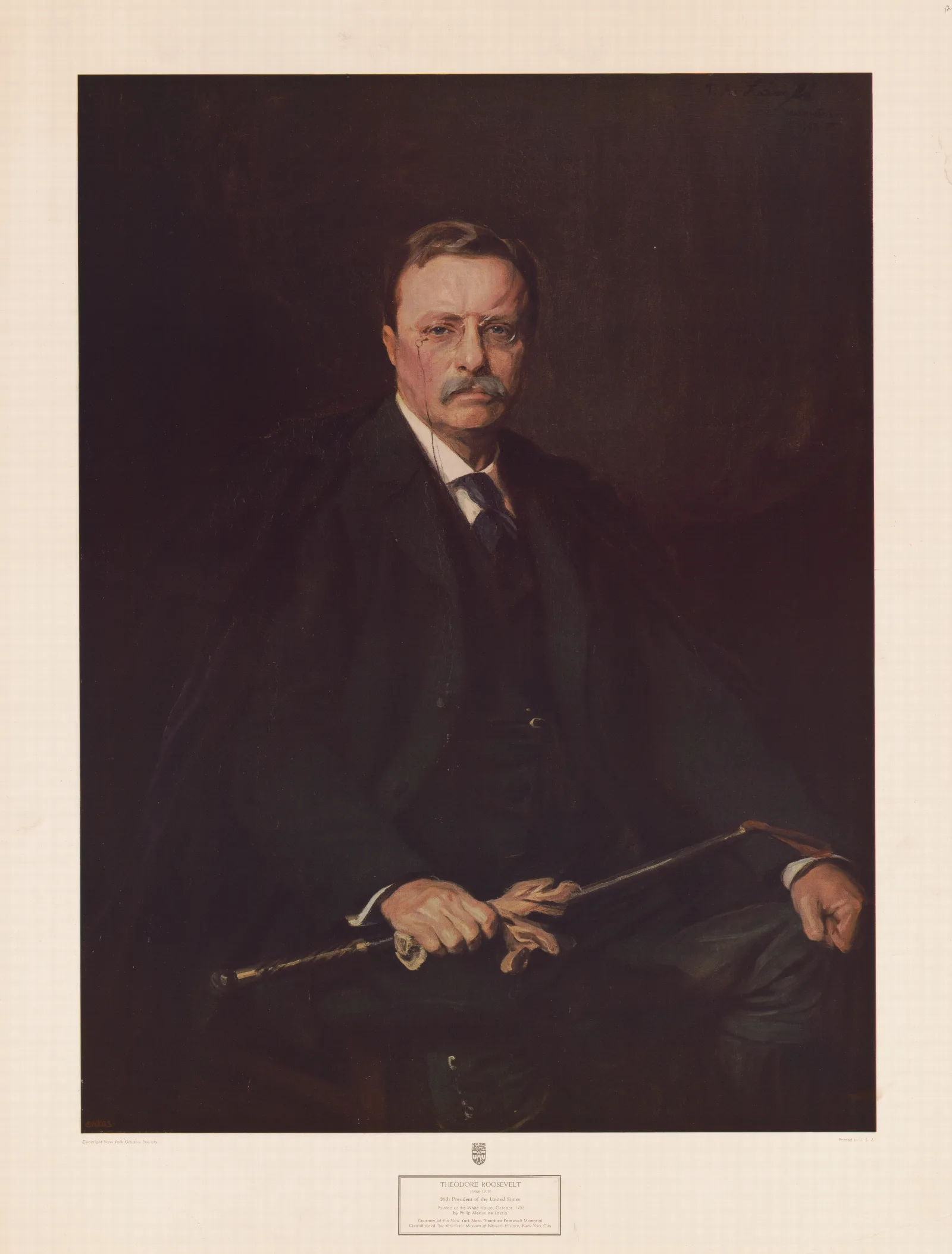Theodore Roosevelt 26th President Of The United States Wall Art by Philip Alexius de László - Canvas Print