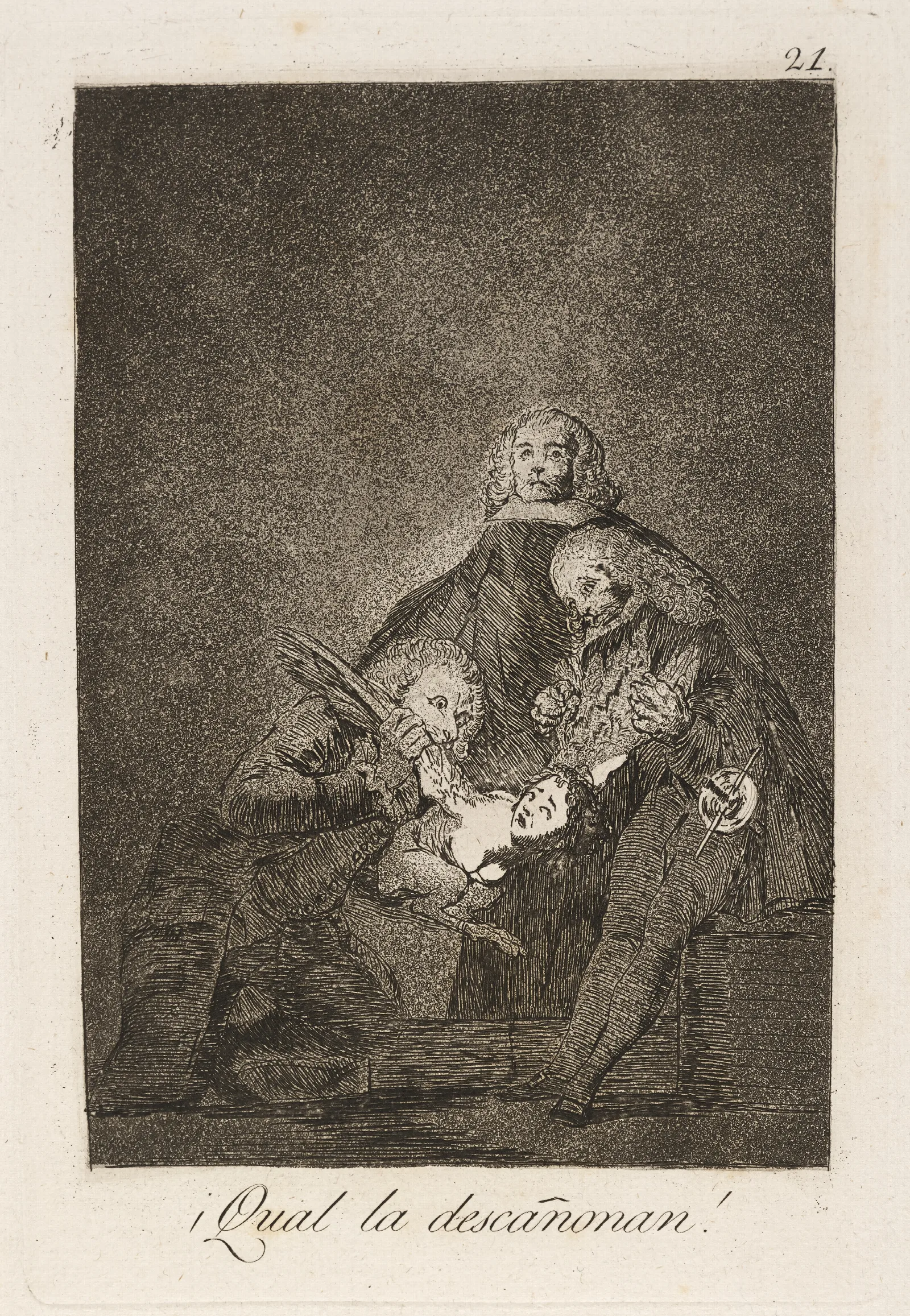 Qual La Descanonan How They Pluck Her Wall Art by Francisco de Goya - Canvas Print