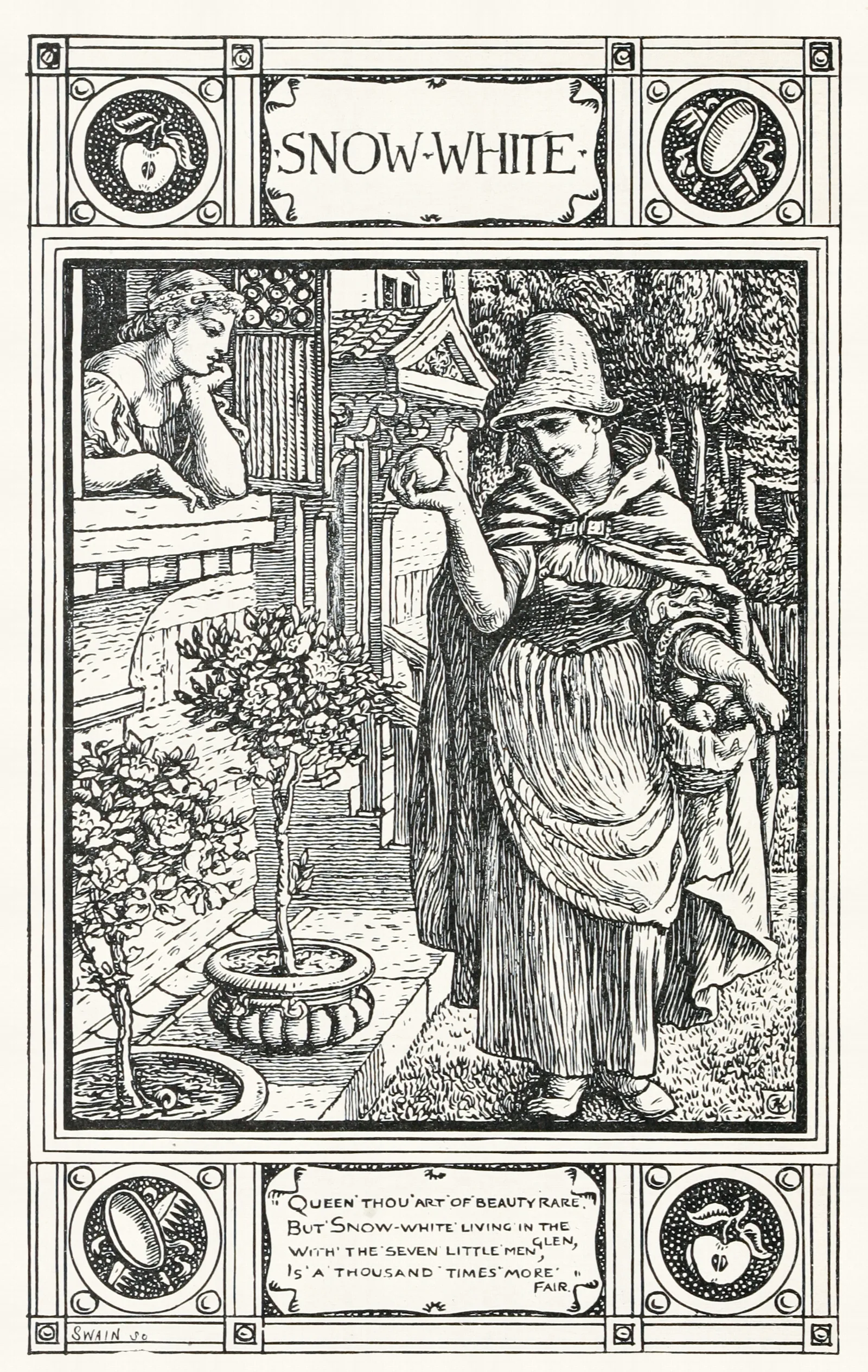 Snow White Wall Art by Walter Crane - Canvas Print