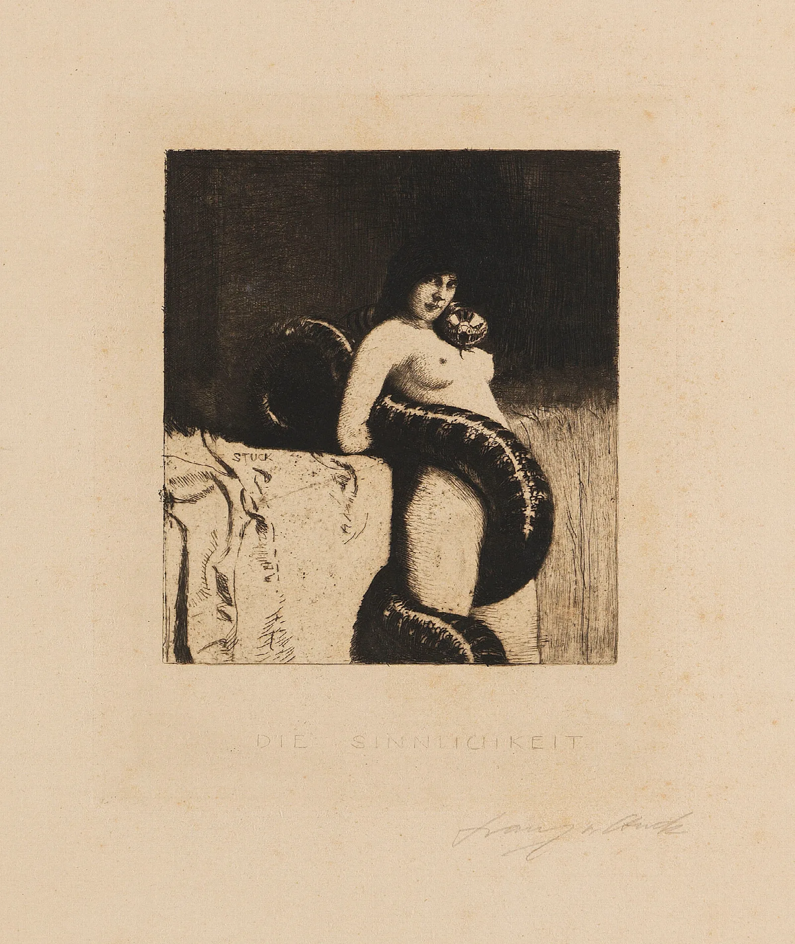 Die Sinnlichkeit Wall Art by Franz von Stuck - Canvas Print
