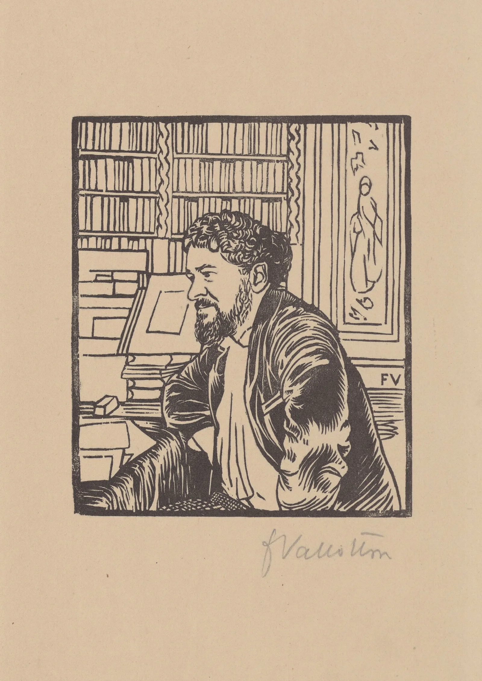 Octave Uzanne Wall Art by Félix Vallotton - Canvas Print