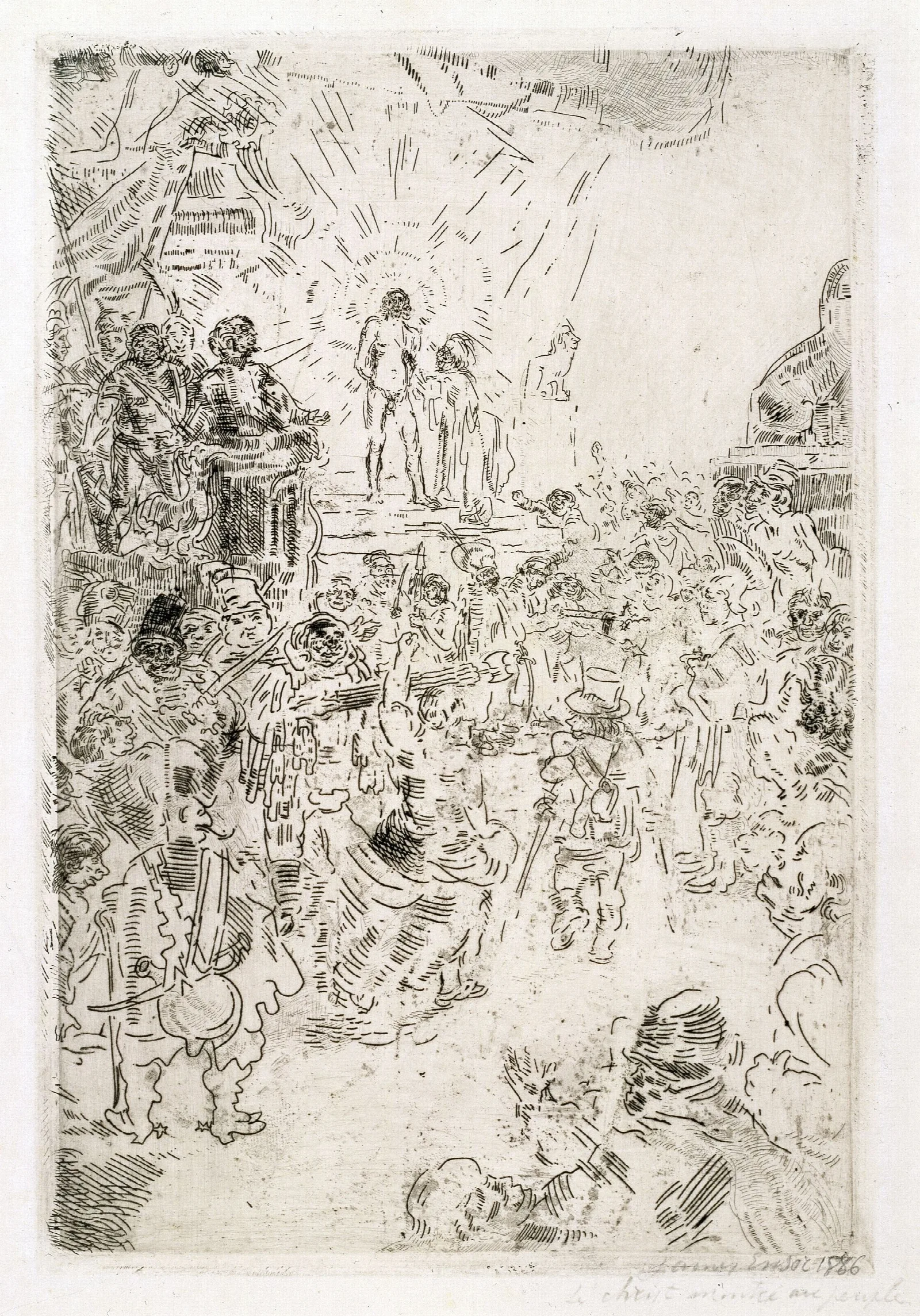 Christ Mocked 2 Wall Art by James Ensor - Canvas Print