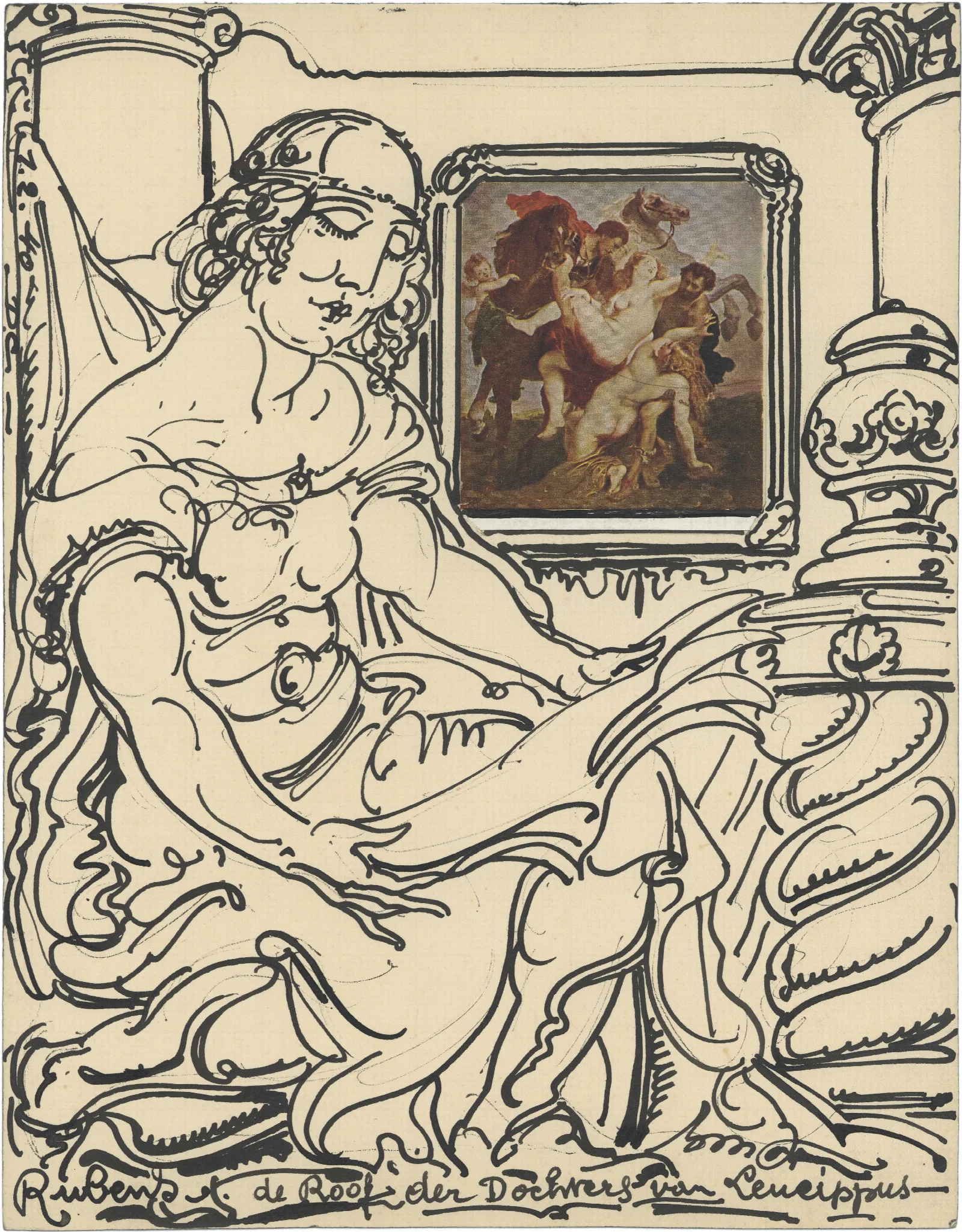 De Roof Der Dochters Van Leucippus Rubens Wall Art by Alfred Ost - Canvas Print