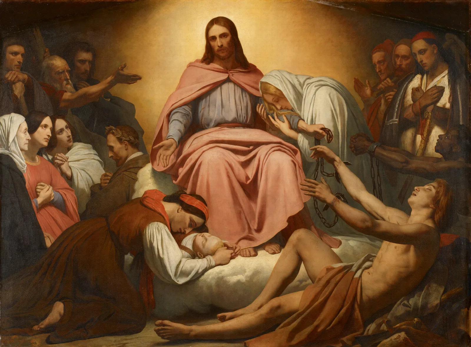 Christus Consolator 3 Wall Art by Ary Scheffer - Canvas Print