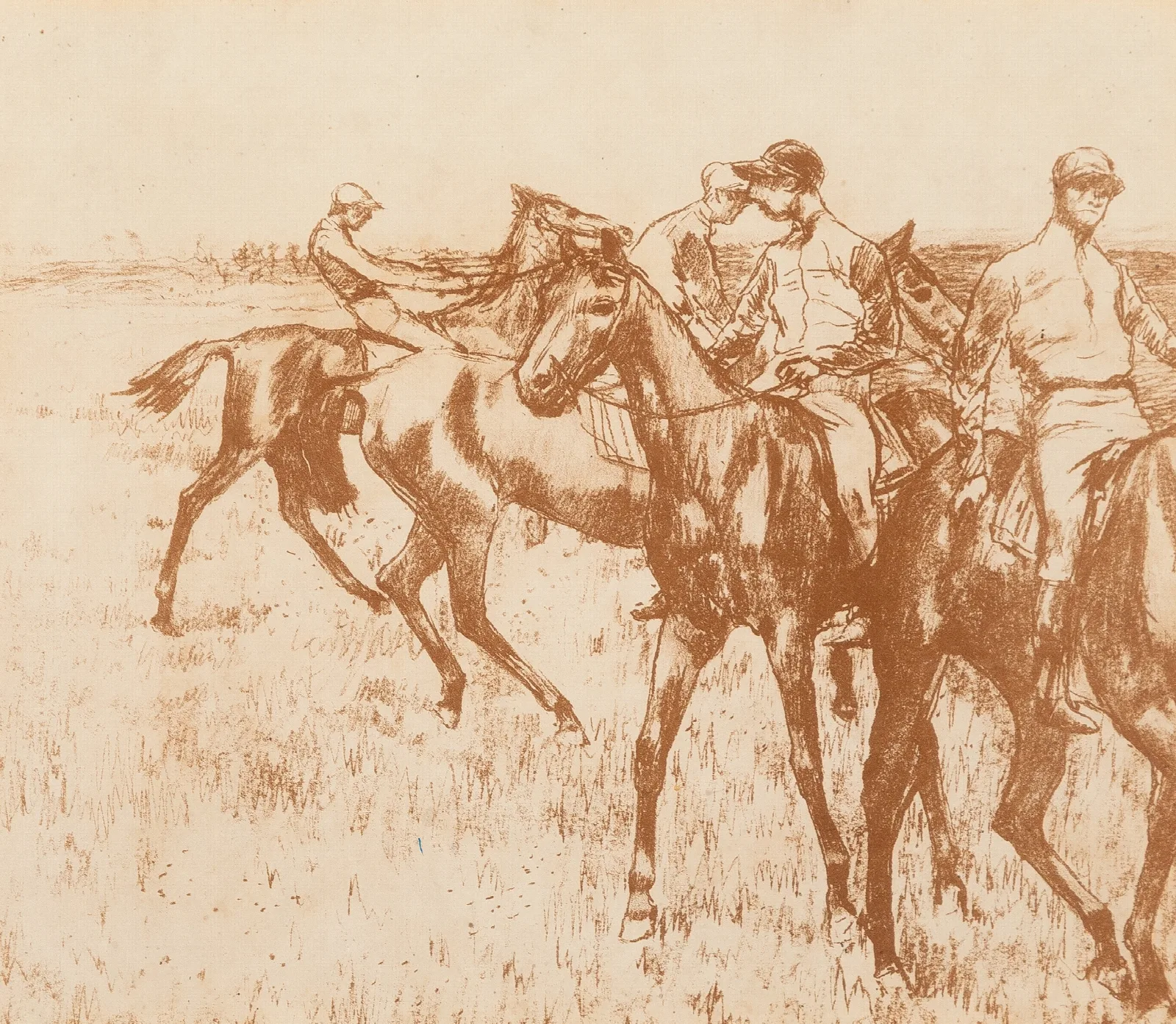 Le Jockey Wall Art by Edgar Degas - Canvas Print