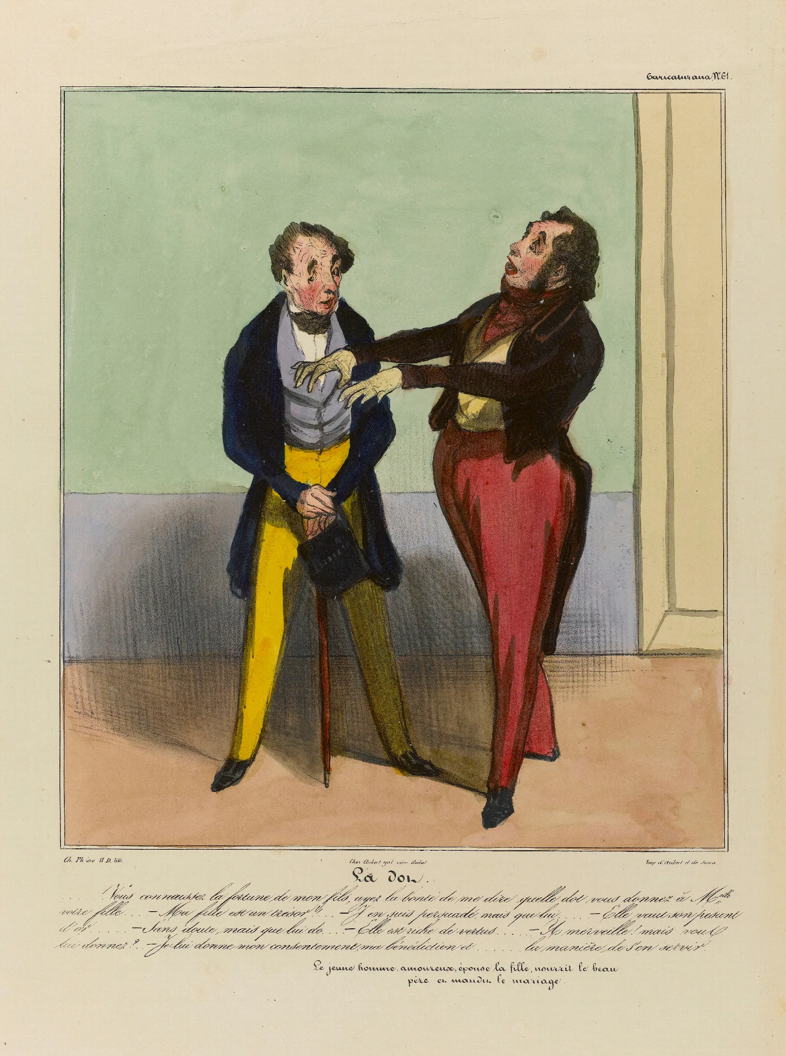 La Dot Wall Art by Honoré Daumier - Canvas Print
