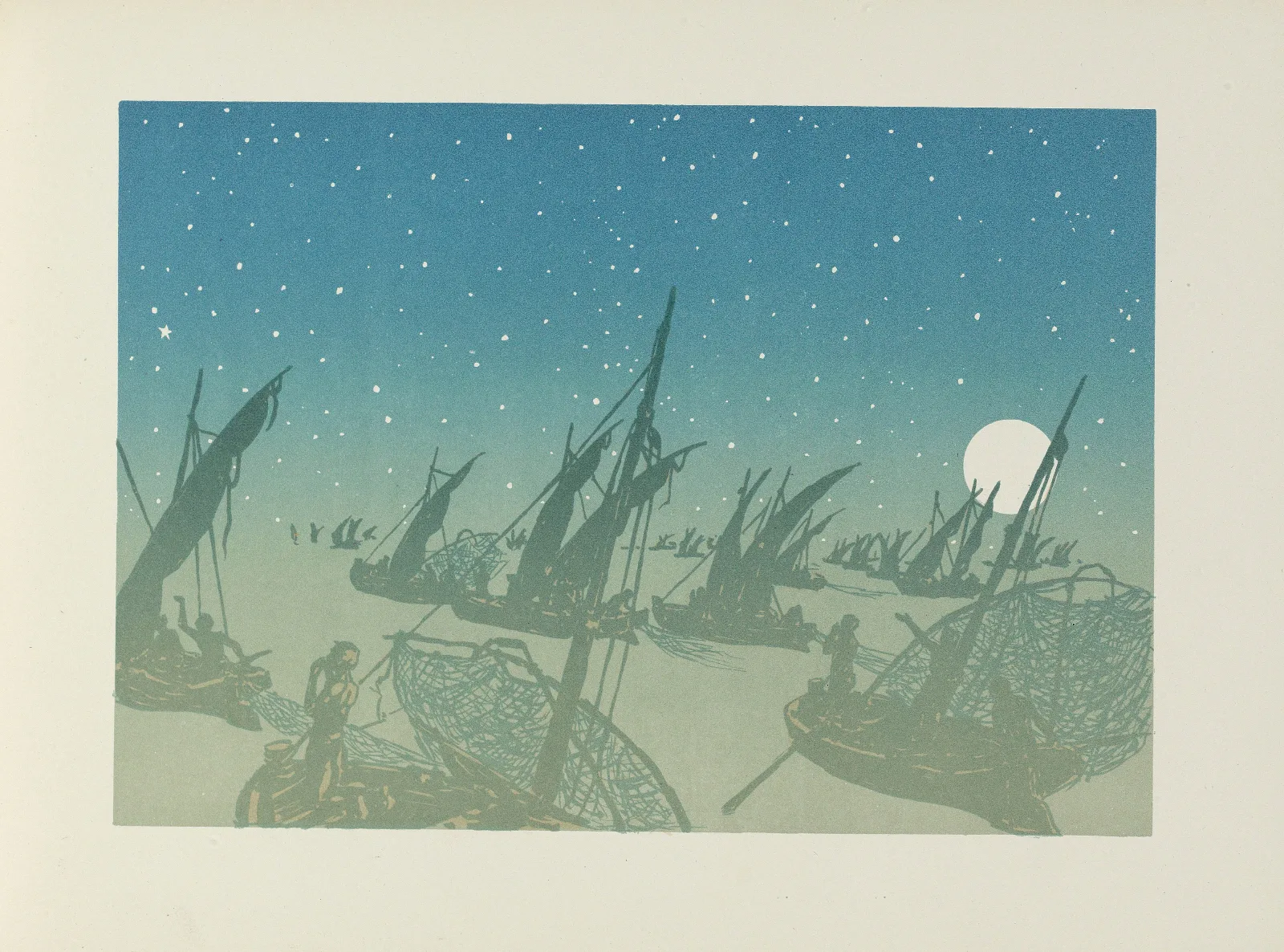Les Pecheurs Wall Art by Henri Rivière - Canvas Print