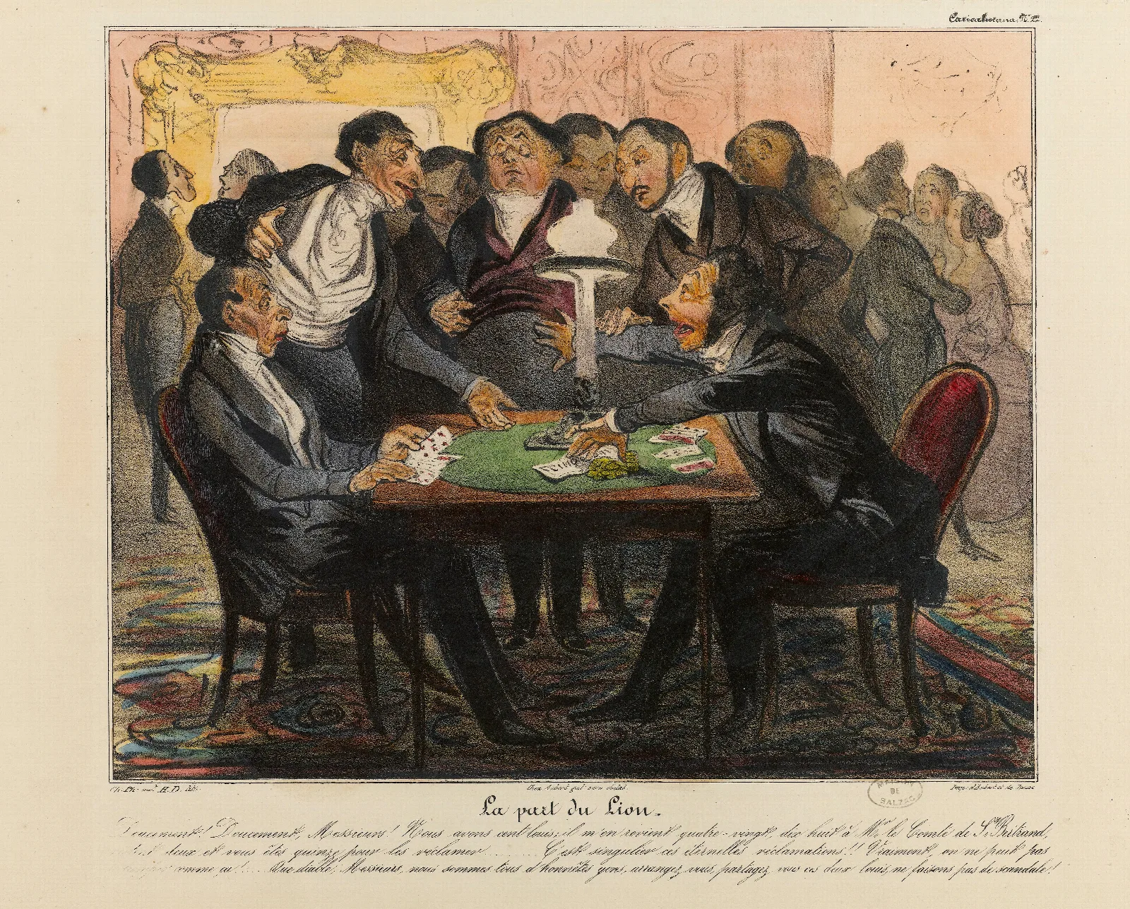 La Part Du Lion Wall Art by Honoré Daumier - Canvas Print