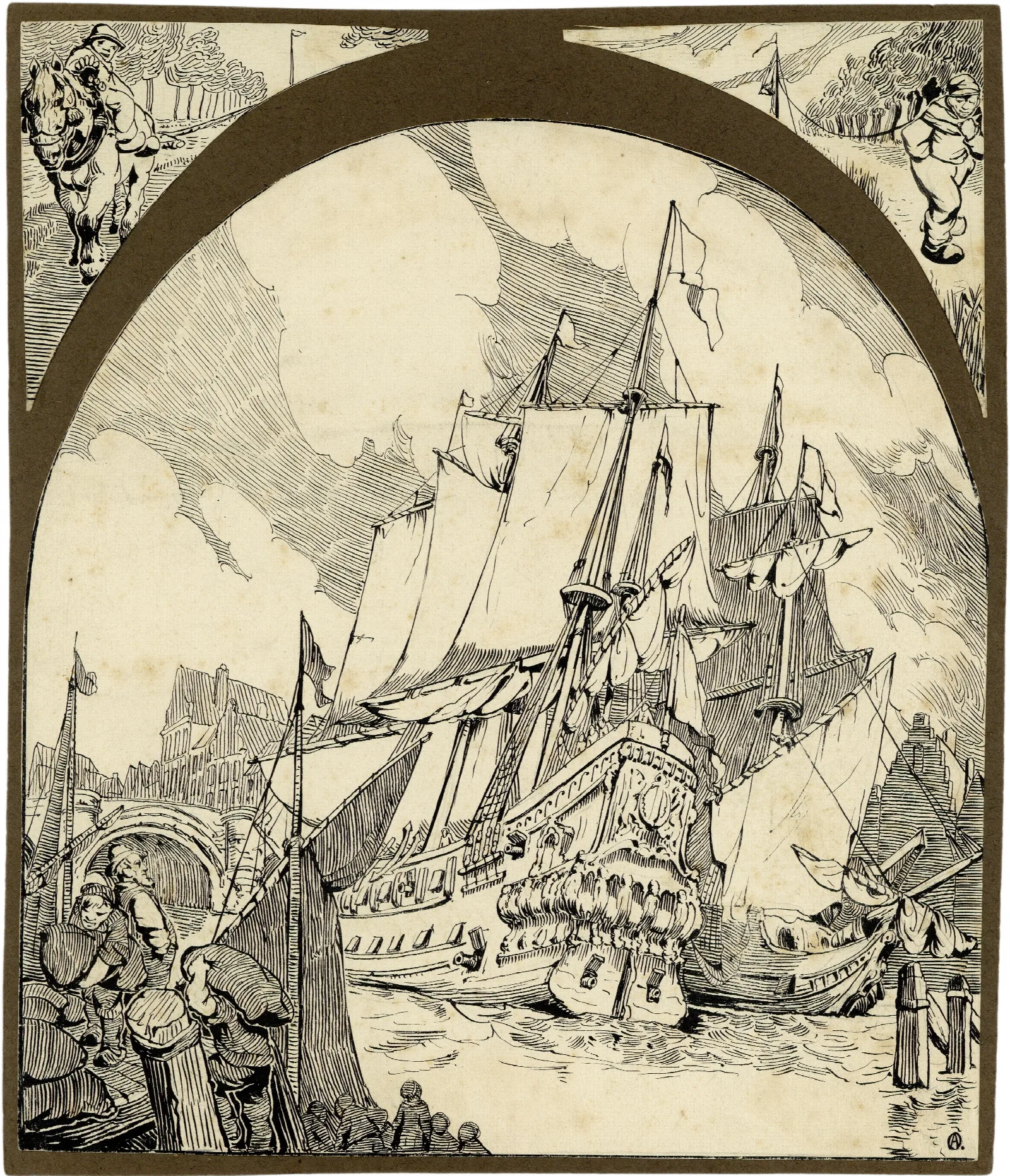 La Navigation A Malines Wall Art by Alfred Ost - Canvas Print