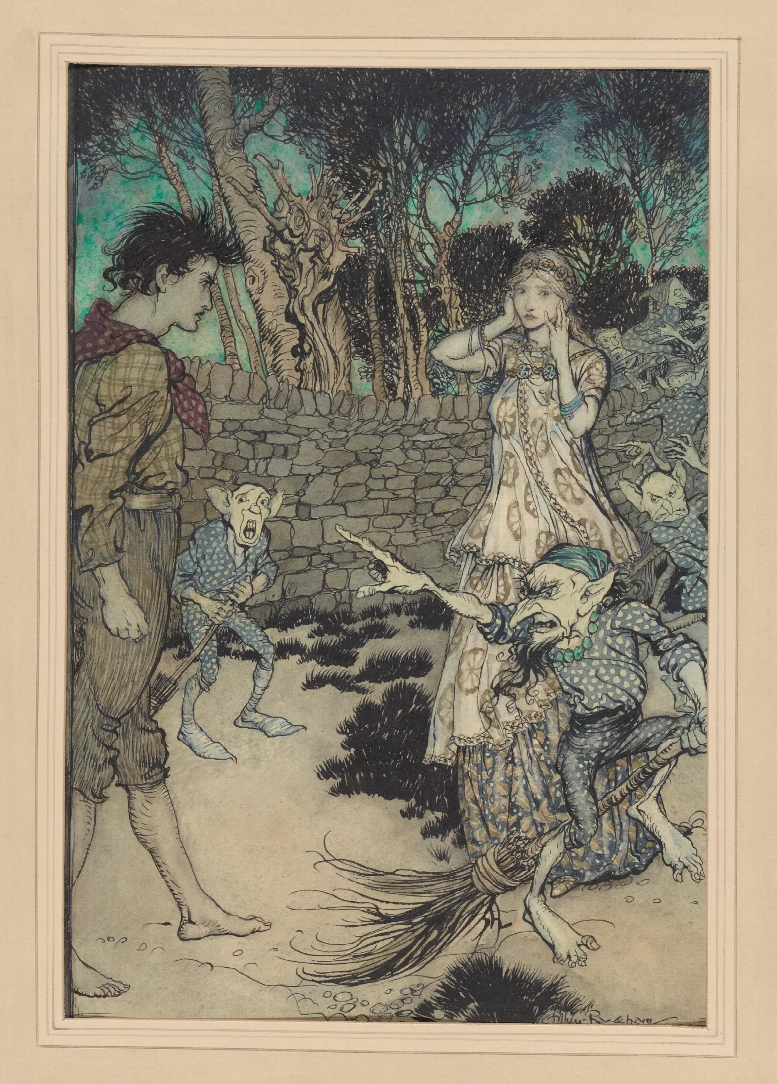 Allies Fairy Book Gulash Wall Art by Arthur Rackham - Canvas Print