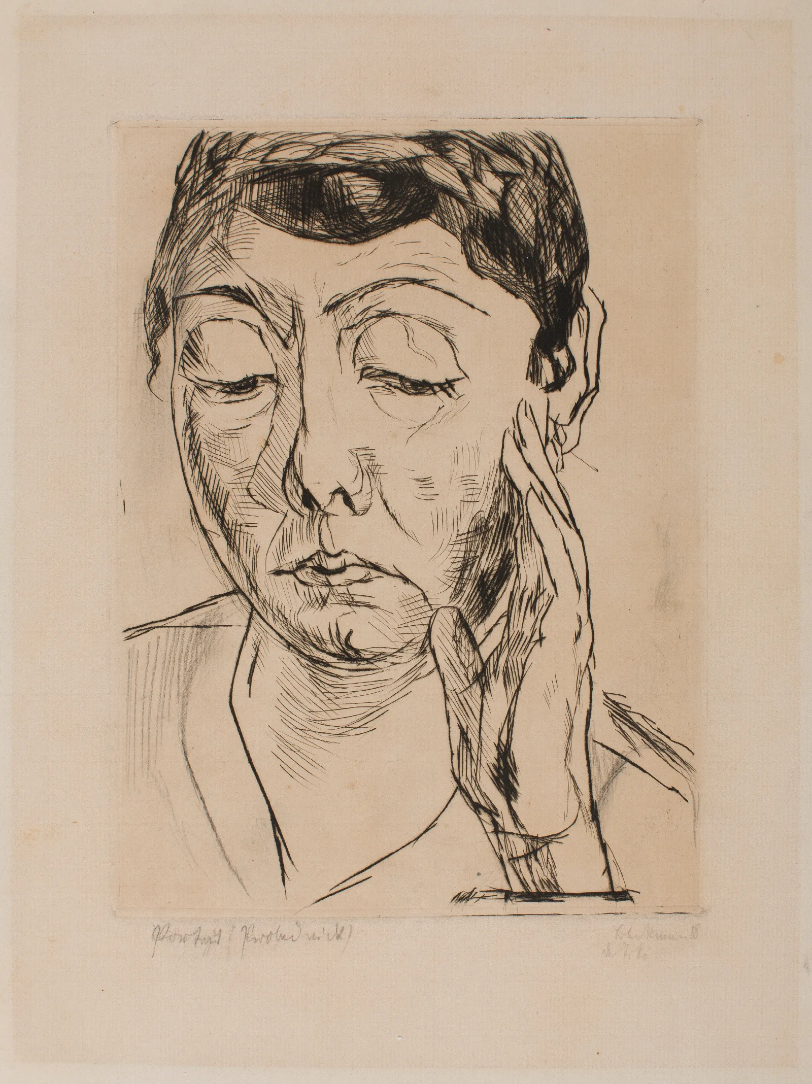 Model 9 Wall Art by Max Beckmann - Canvas Print
