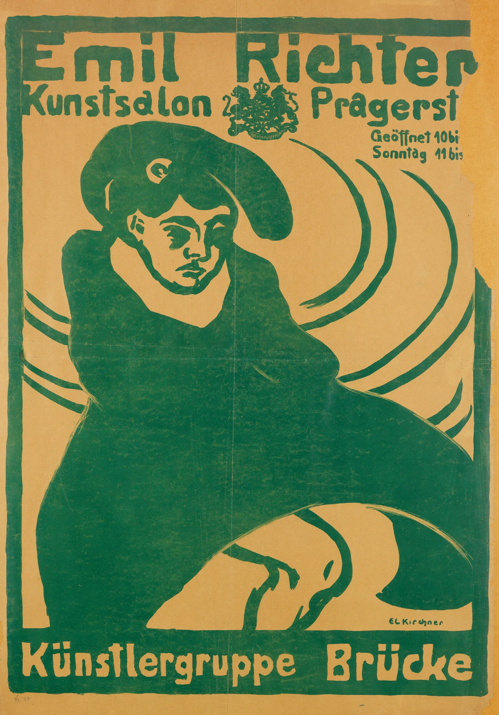 Plakat Emil Richter Kunstlergruppe Brucke Wall Art by Ernst Ludwig Kirchner - Canvas Print