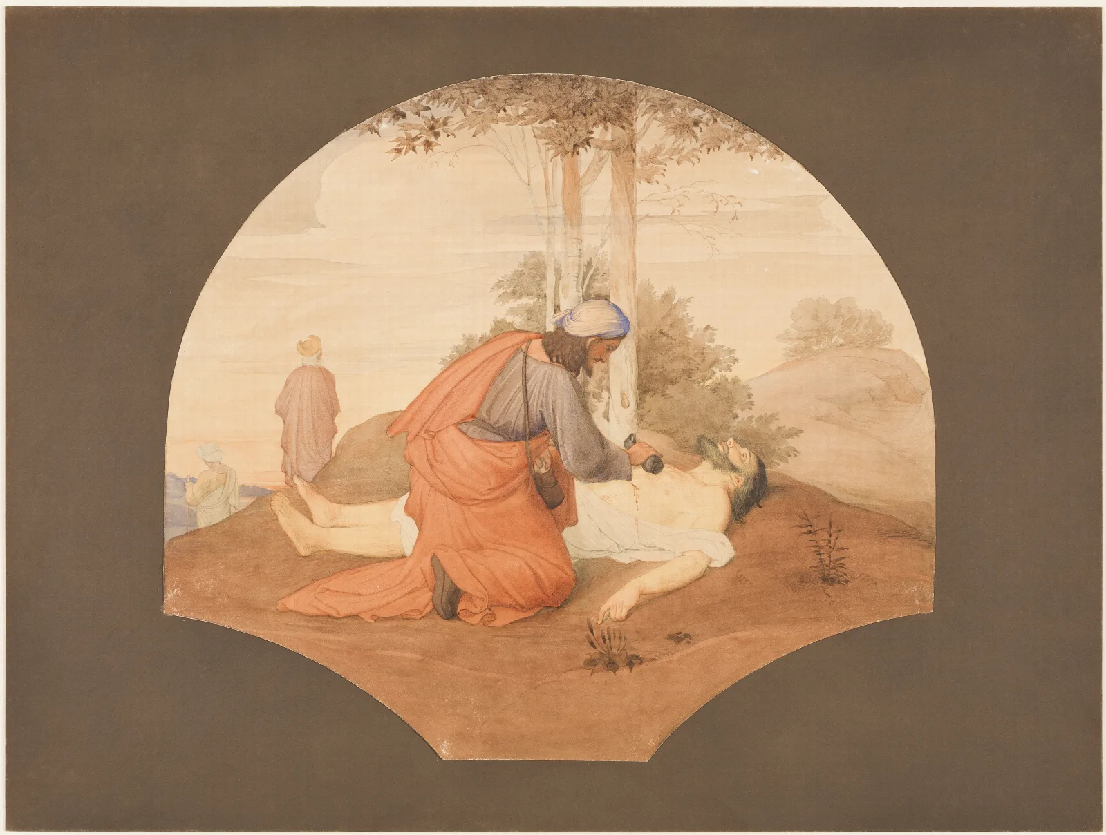 Der Barmherzige Samariter Selig Die Barmherzigen Wall Art by Eduard von Steinle - Canvas Print