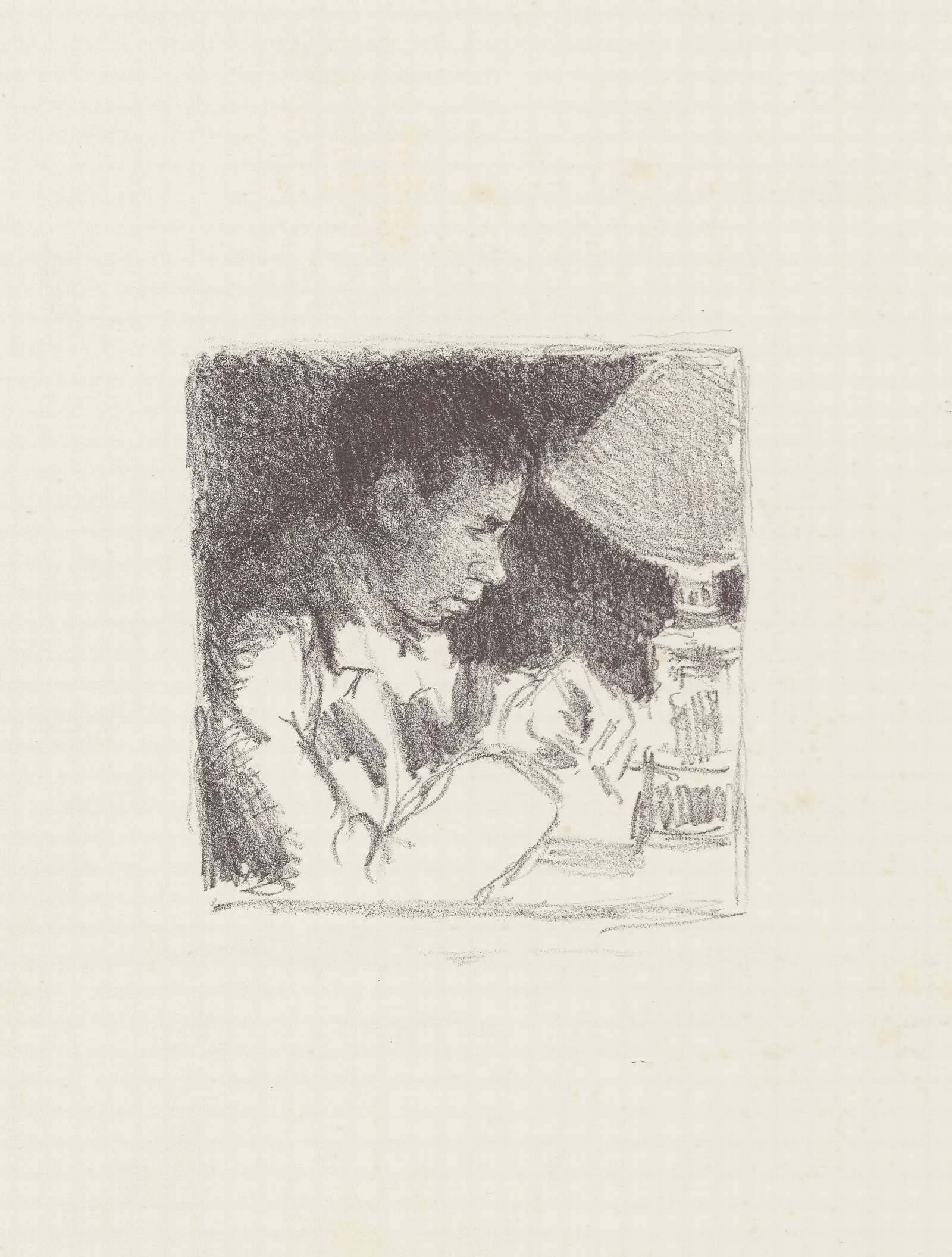Jeune Homme Ecrivant Portrait De Rodo Wall Art by Camille Pissarro - Canvas Print