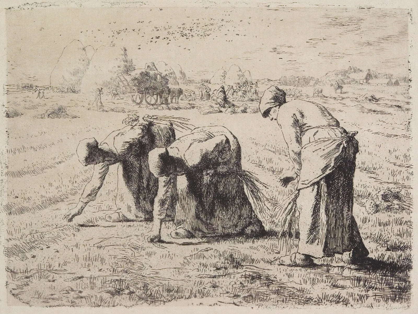 The Gleaners 8 Wall Art by Jean-François Millet - Canvas Print