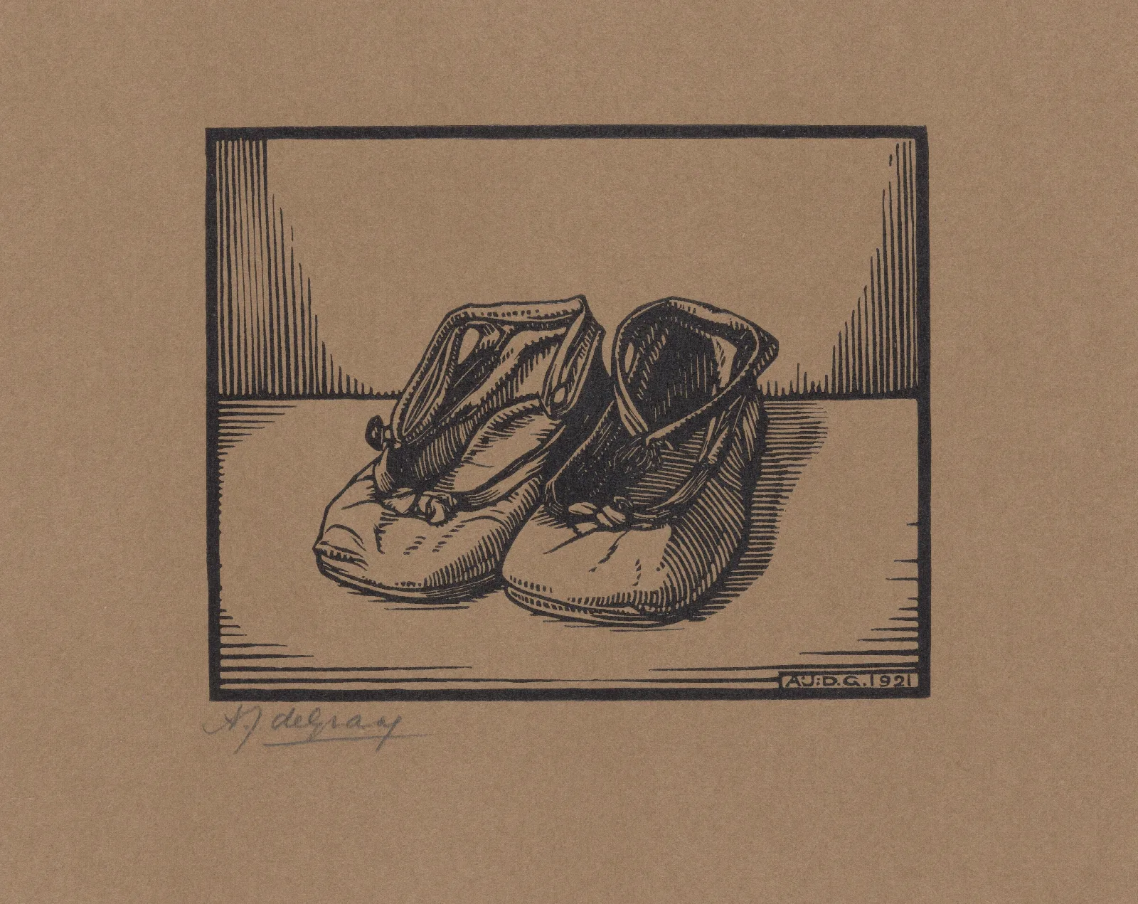 Pair Of Shoes Wall Art by Julie de Graag - Canvas Print