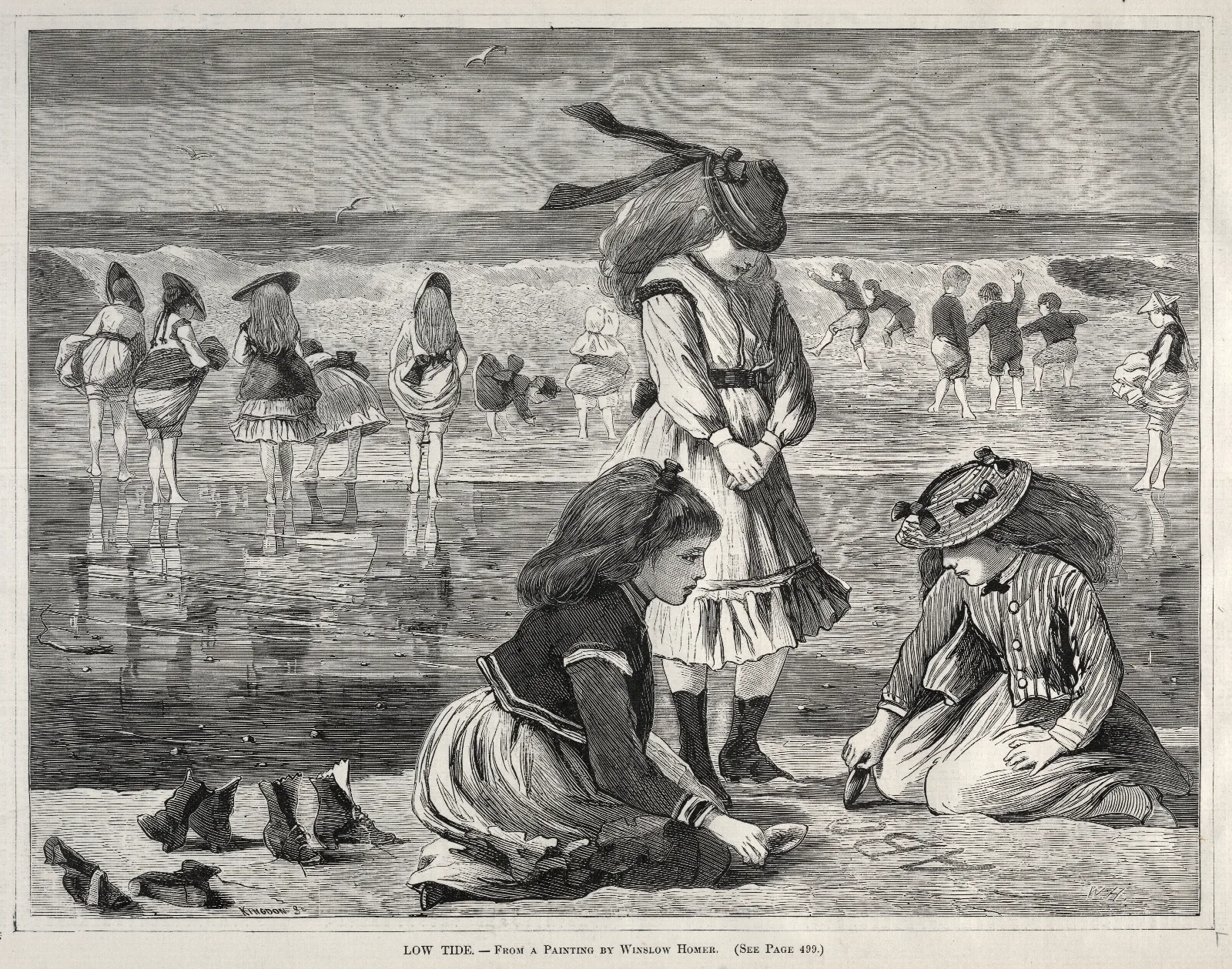 Low Tide 3 Wall Art by Winslow Homer - Canvas Print