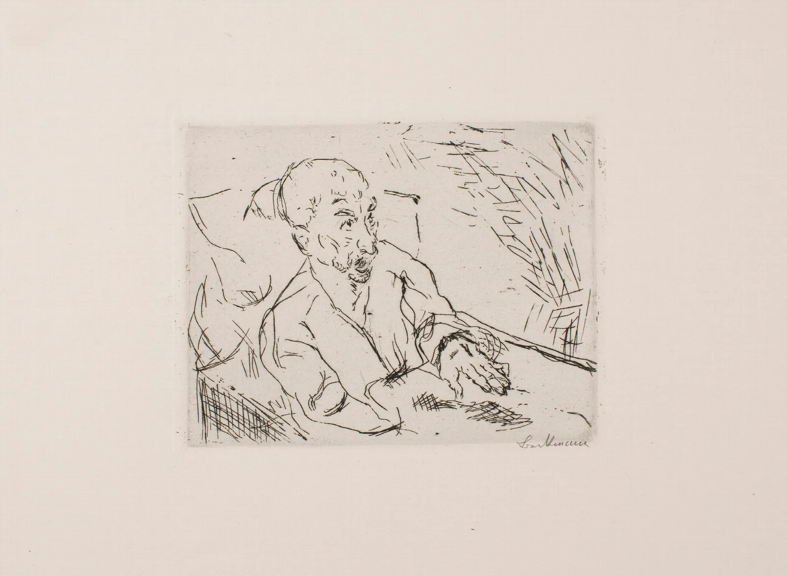 Moribund Old Man Wall Art by Max Beckmann - Canvas Print