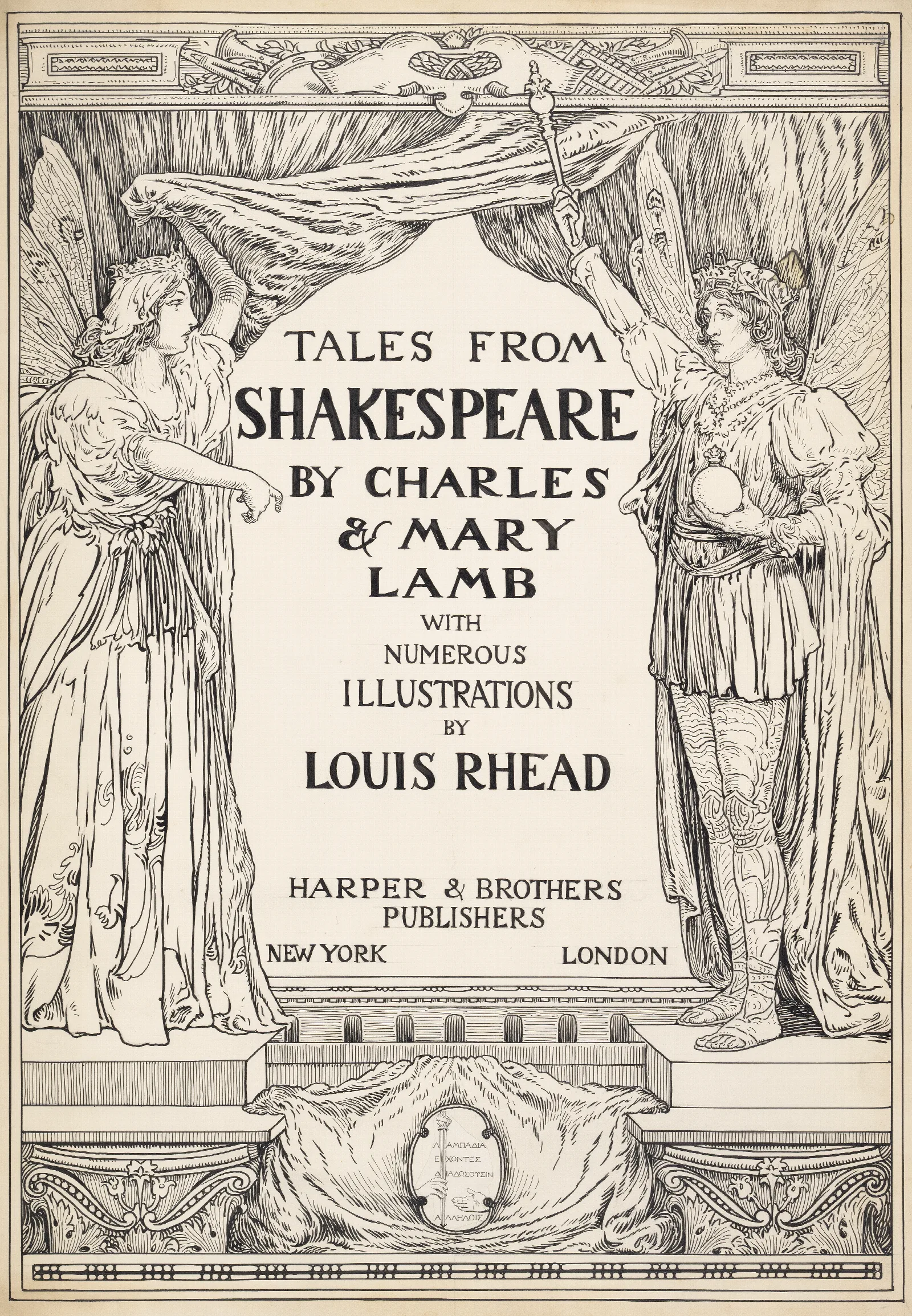 Tales From Shakespeare By Charles Mary Lamb With Numerous Illustrations By Louis Rhead Wall Art by Louis Rhead - Canvas Print