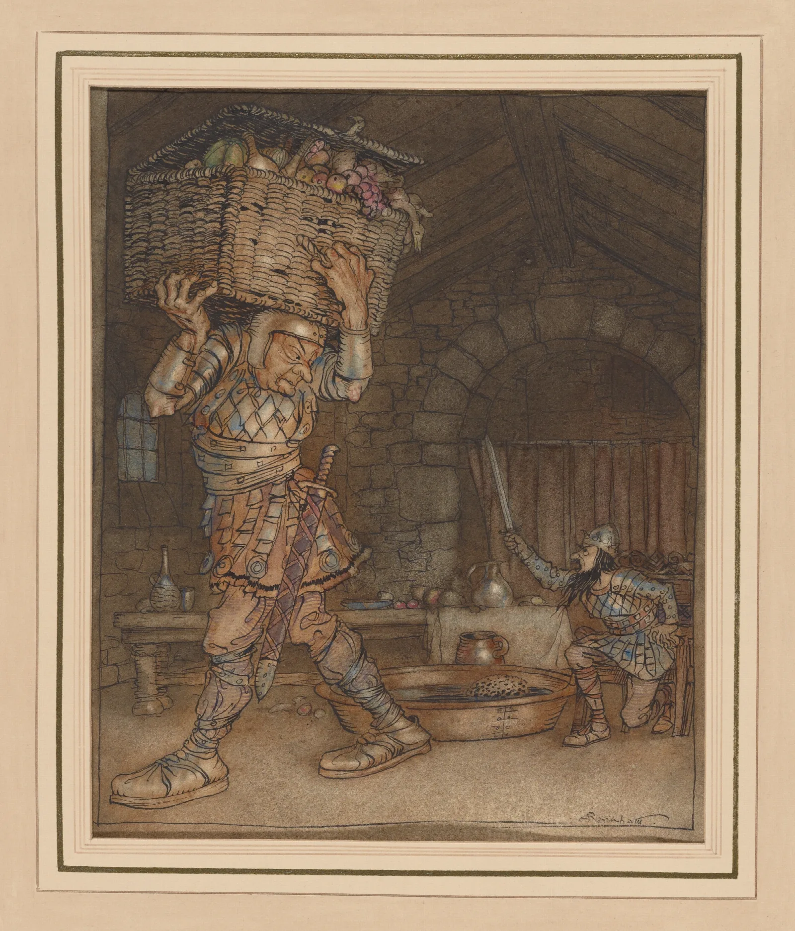Allies Fairy Book The Welsh Story Of Lludd And Llevelys Wall Art by Arthur Rackham - Canvas Print