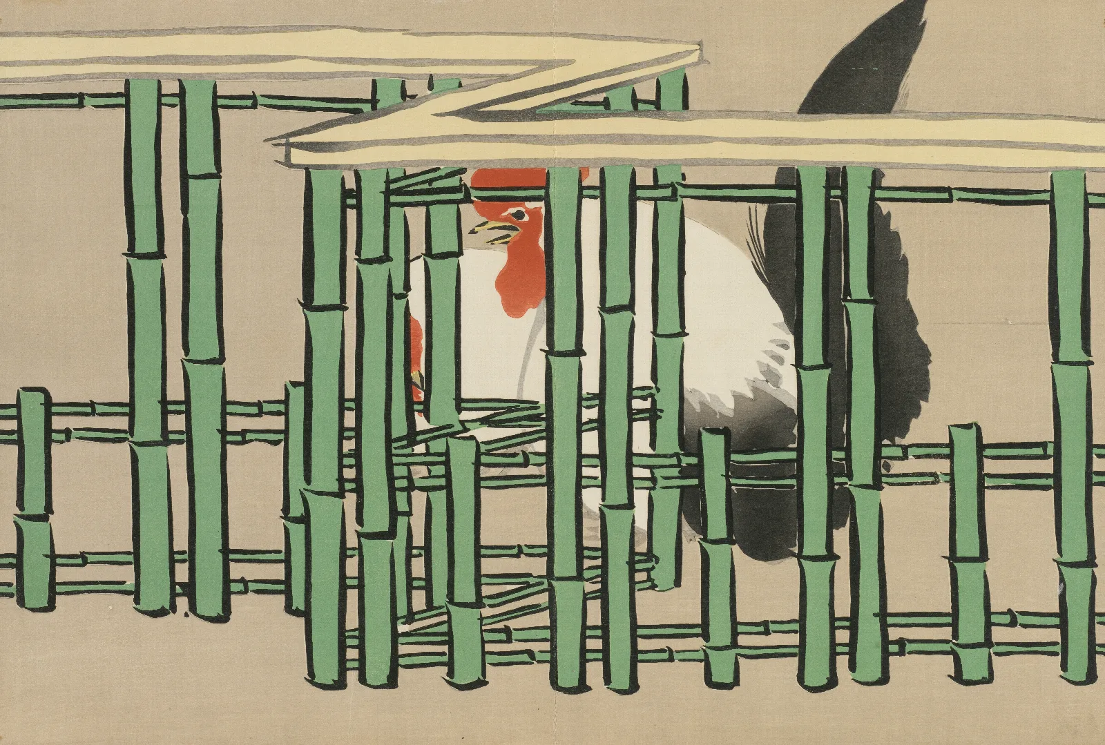 Rooster Chabo Wall Art by Kamisaka Sekka - Canvas Print