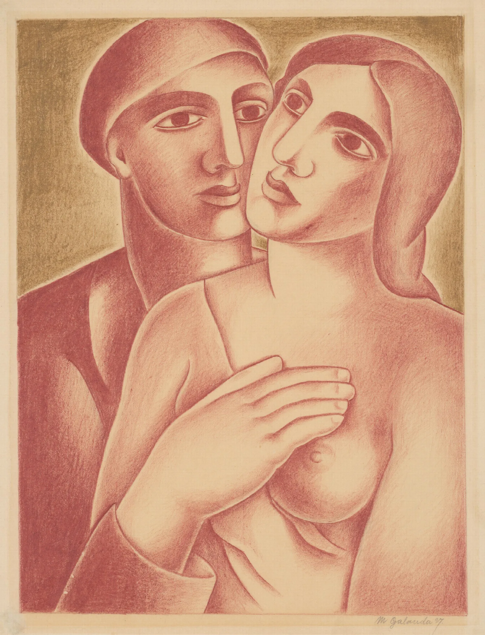 Milenci 7 Wall Art by Mikuláš Galanda - Canvas Print