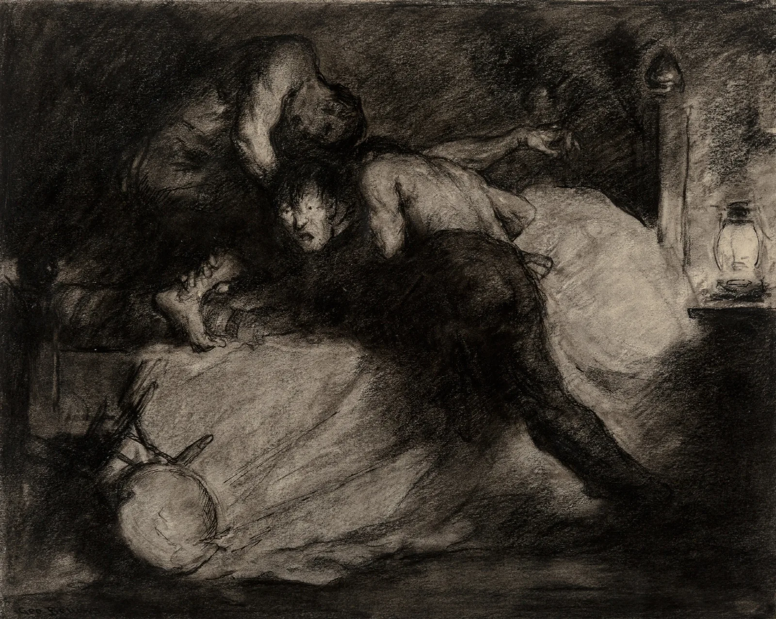 The Struggle Wall Art by George Wesley Bellows - Canvas Print