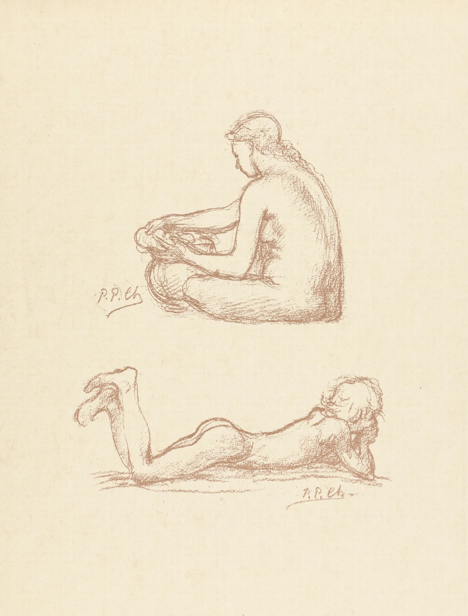 Croquis De Nus Wall Art by Pierre Puvis de Chavannes - Canvas Print