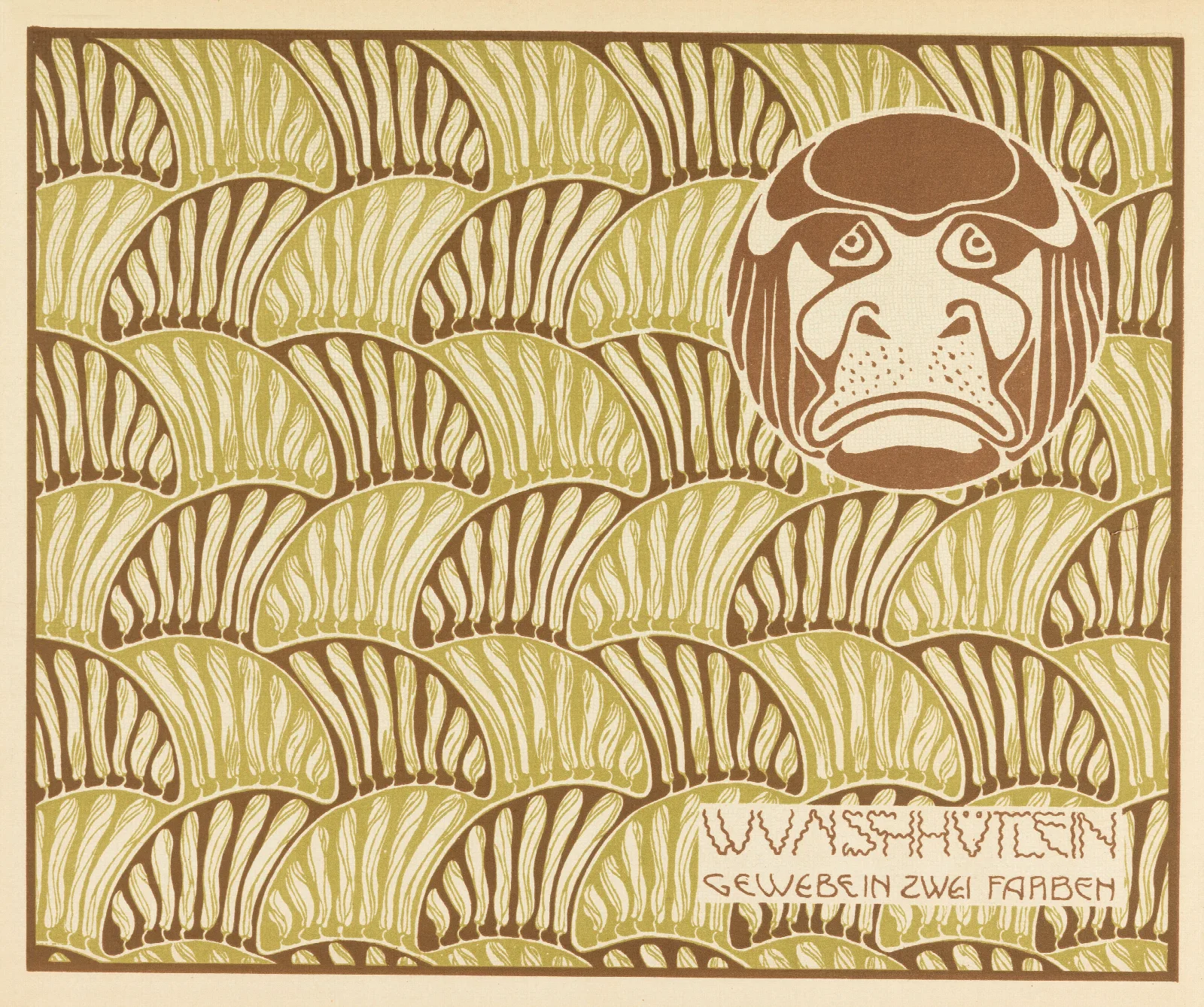 Wunschhutlein Gewebe In Zwei Farben Little Wishing Hat Woven In Two Colors Wall Art by Koloman Moser - Canvas Print