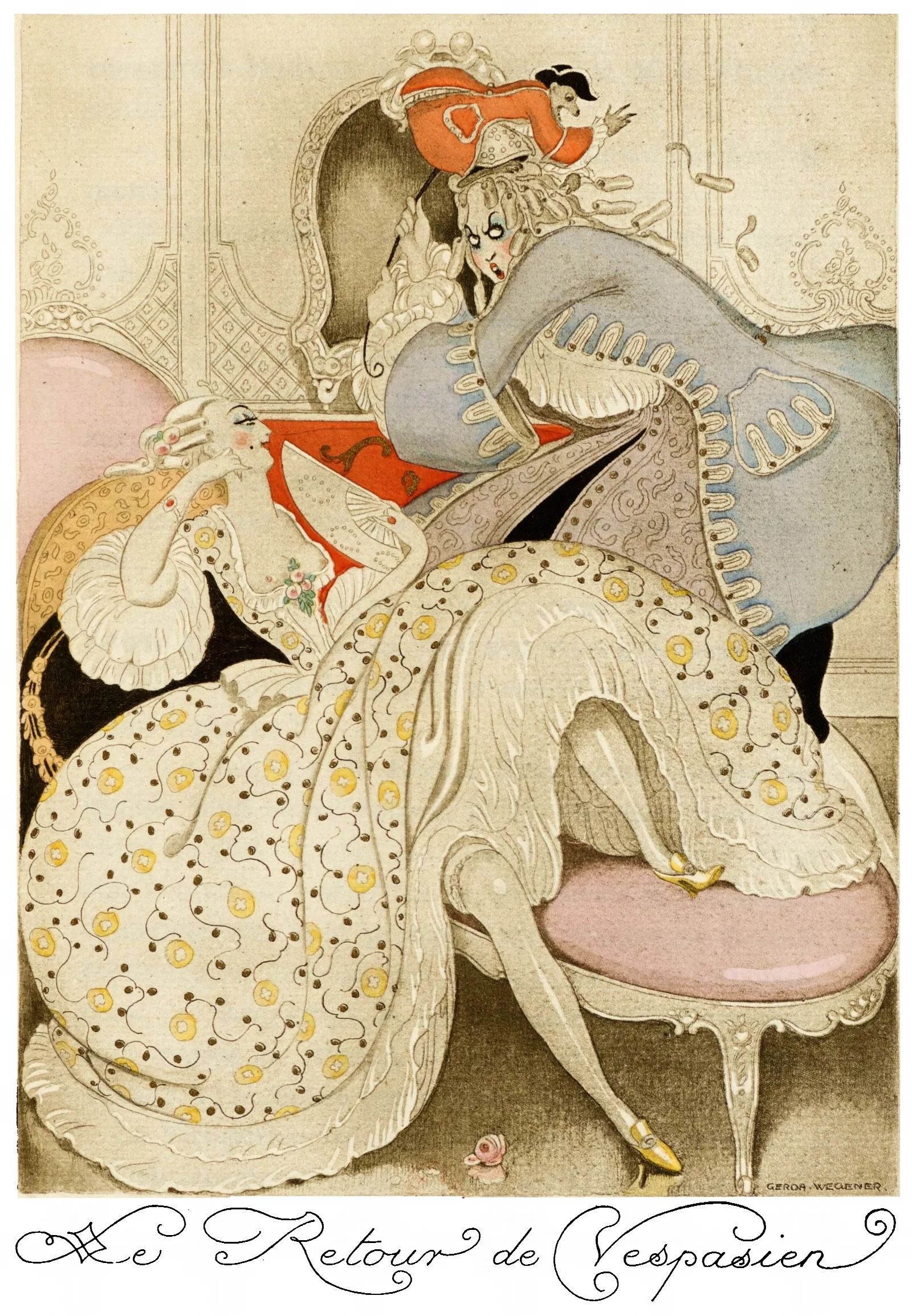 Sur Talons Rouges Pl 03 Wall Art by Gerda Wegener - Canvas Print