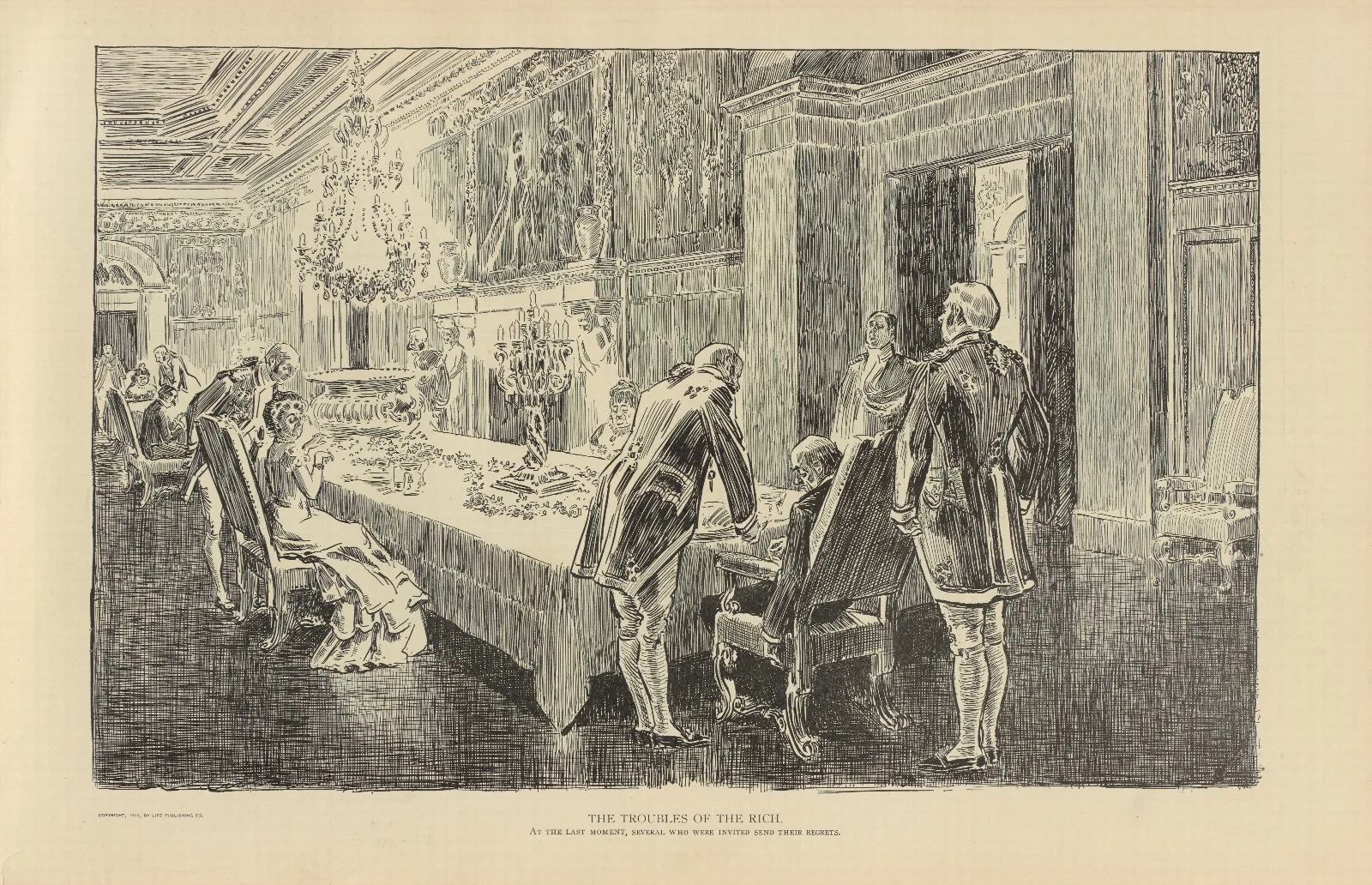 The Troubles Of The Rich Wall Art by Charles Dana Gibson - Canvas Print