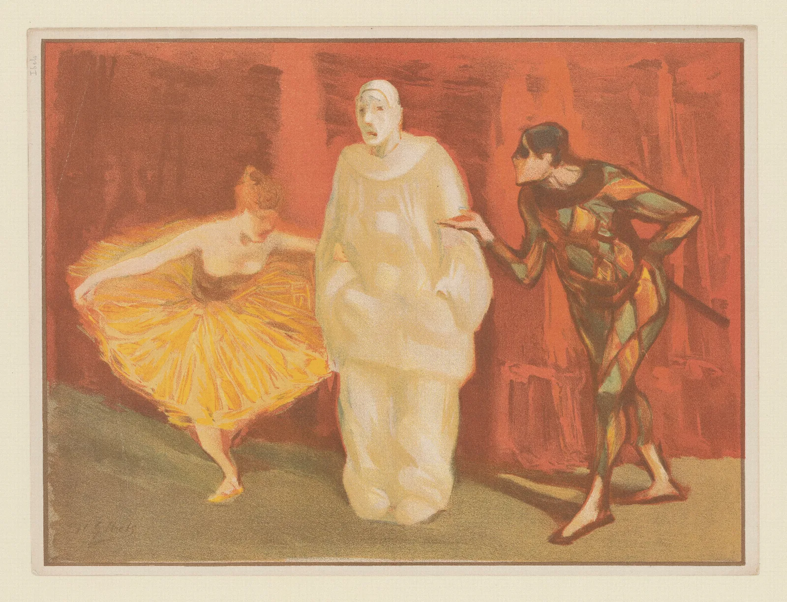Pantomime 3 Wall Art by Henri-Gabriel Ibels - Canvas Print
