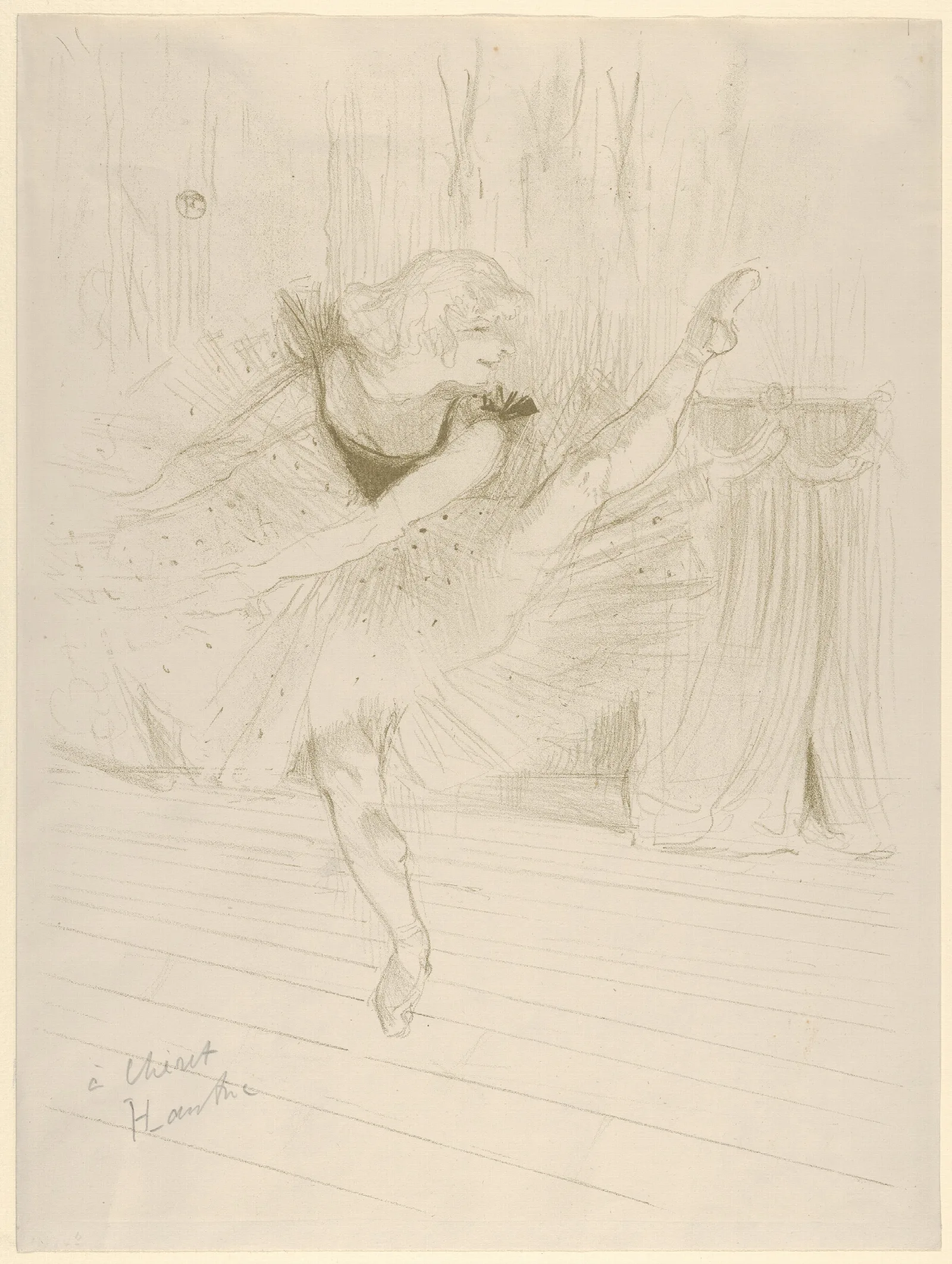 Miss Ida Heath English Dancer 2 Wall Art by Henri de Toulouse-Lautrec - Canvas Print
