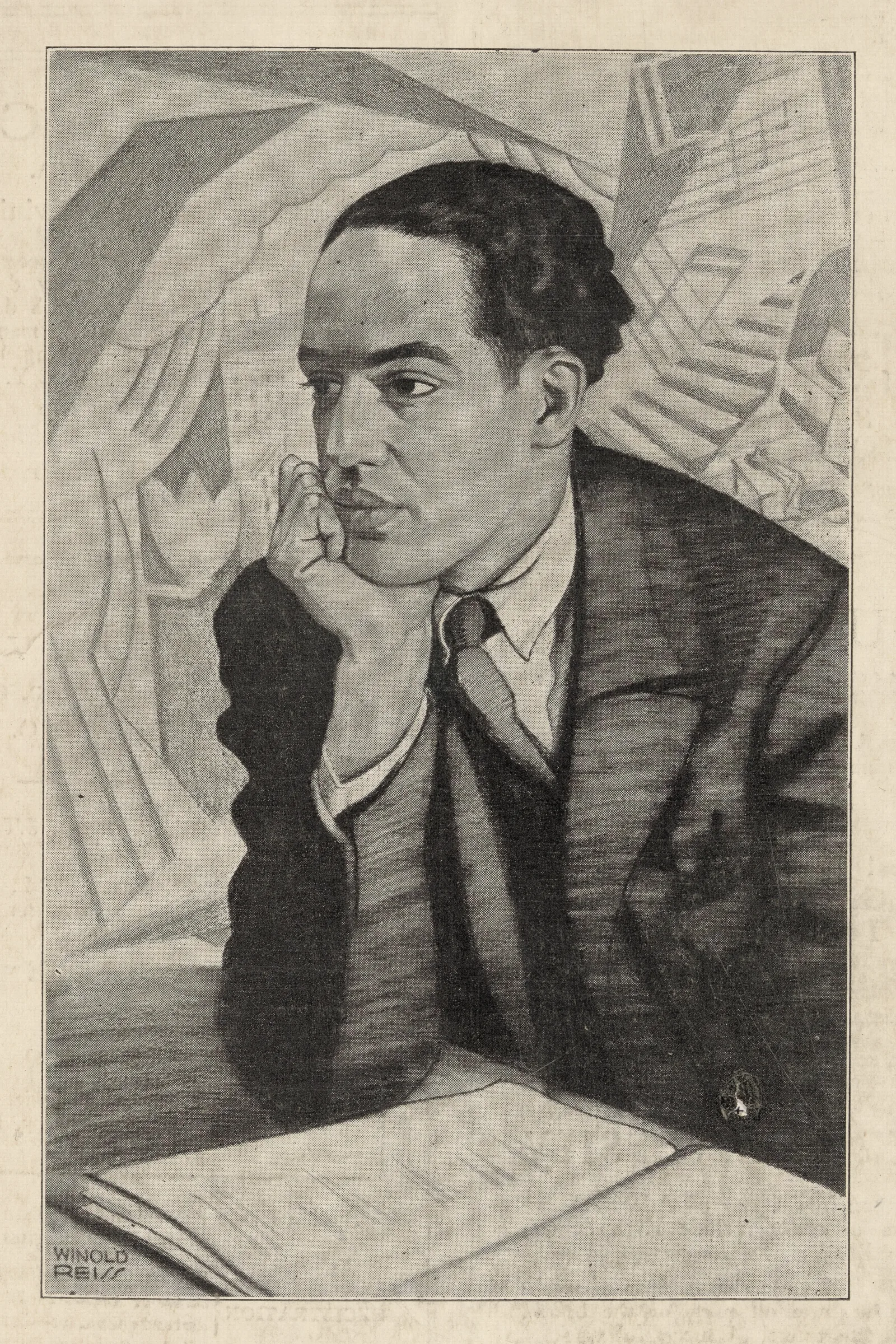 Langston Hughes Wall Art by Winold Reiss - Canvas Print