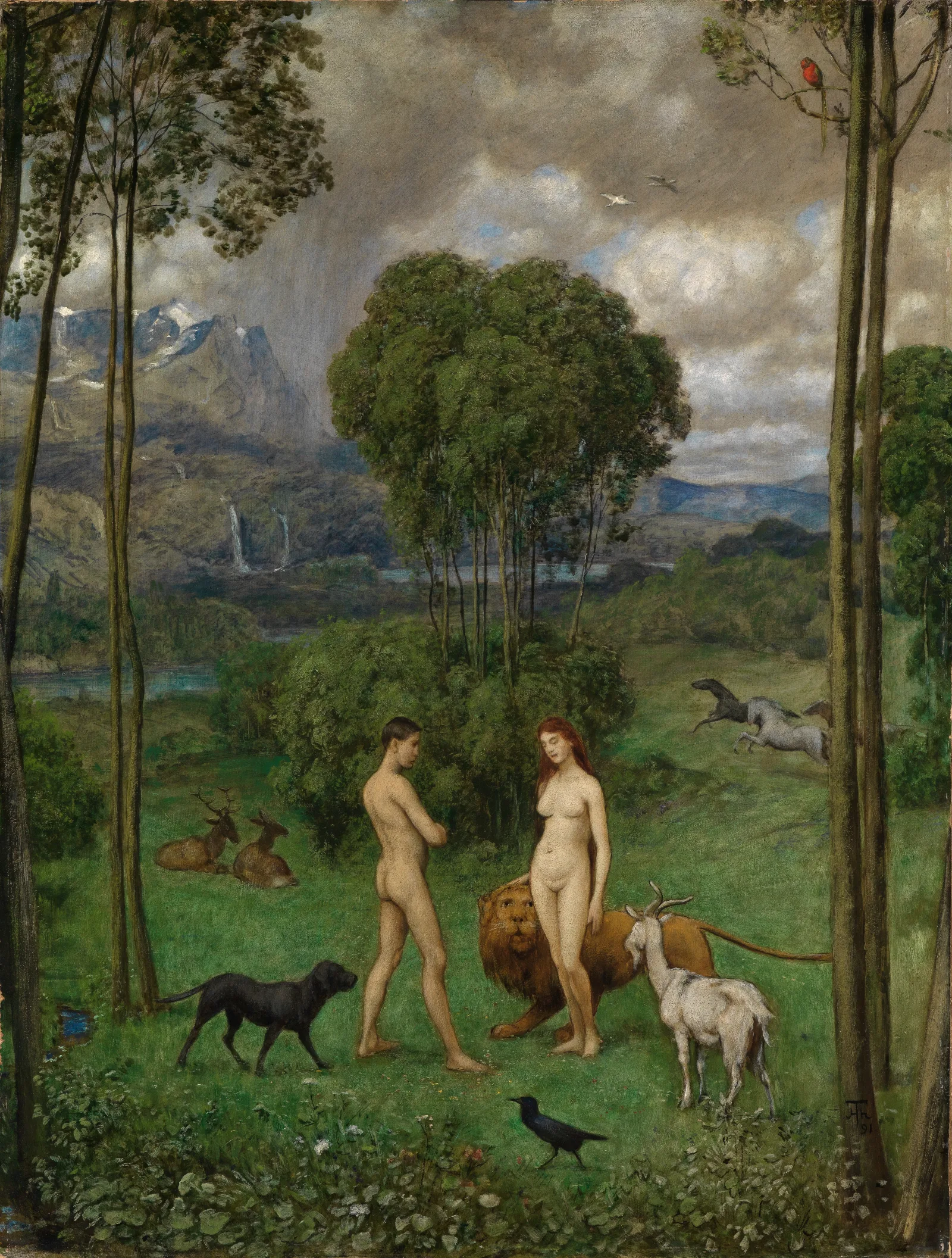 Im Paradies Wall Art by Hans Thoma - Canvas Print