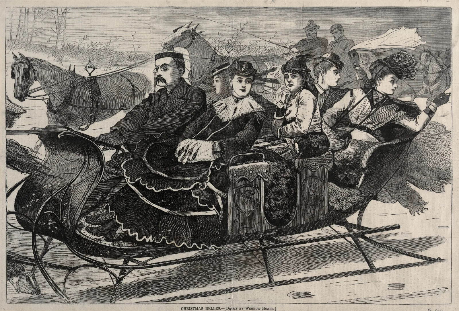 Christmas Belles 2 Wall Art by Winslow Homer - Canvas Print