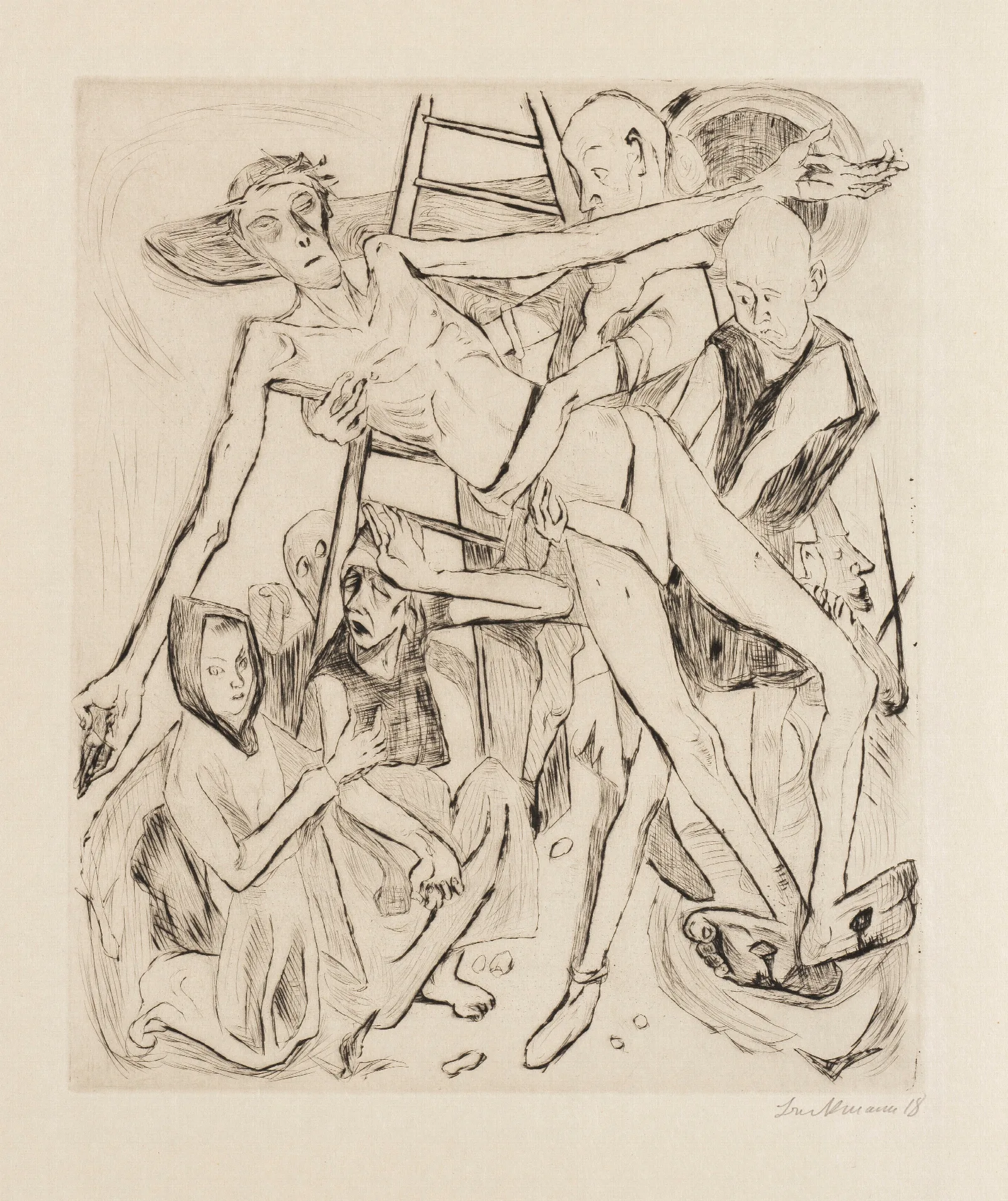 Gesichter Pl 16 Wall Art by Max Beckmann - Canvas Print