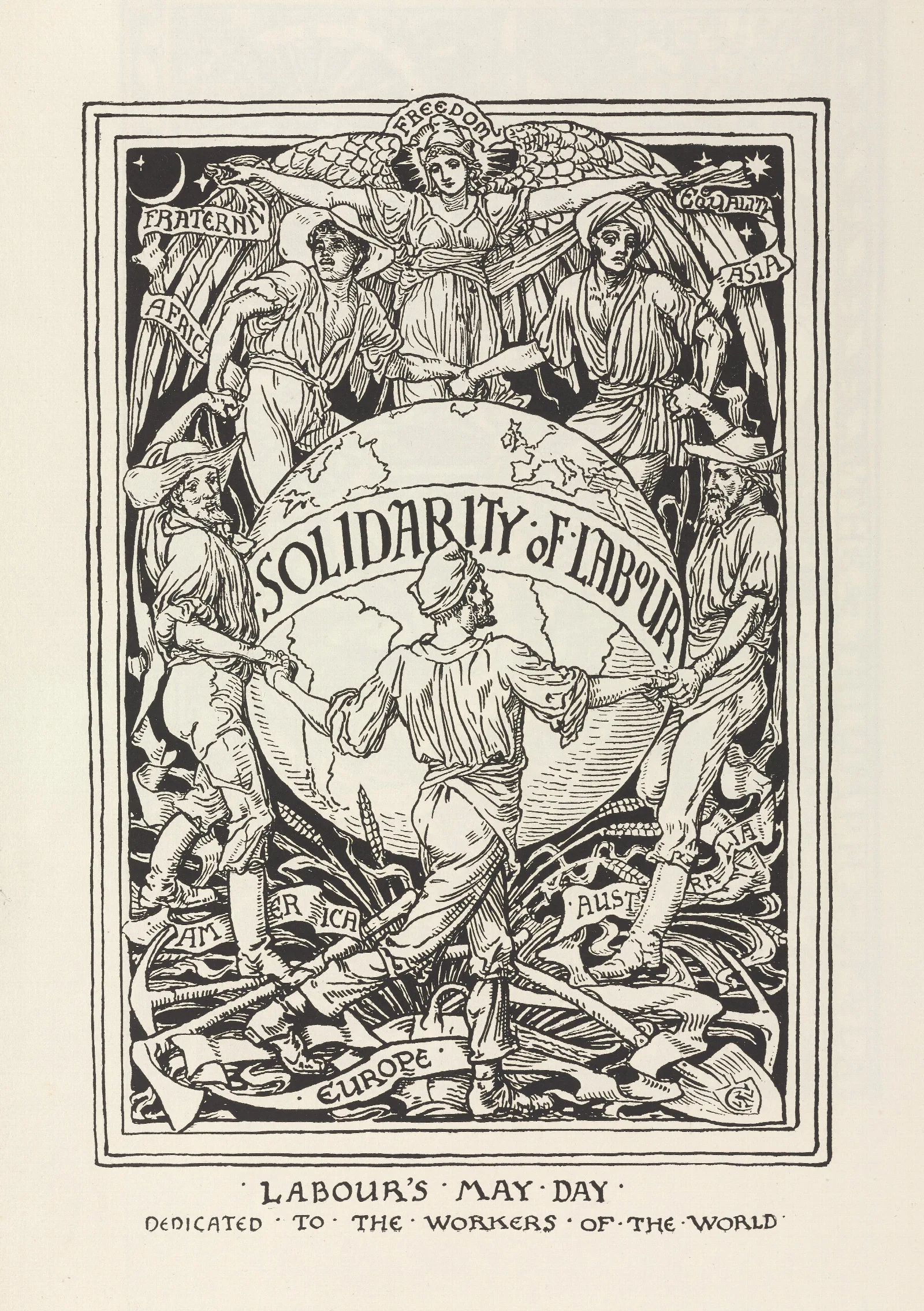 Cartoons For The Cause Pl 7 Wall Art by Walter Crane - Canvas Print