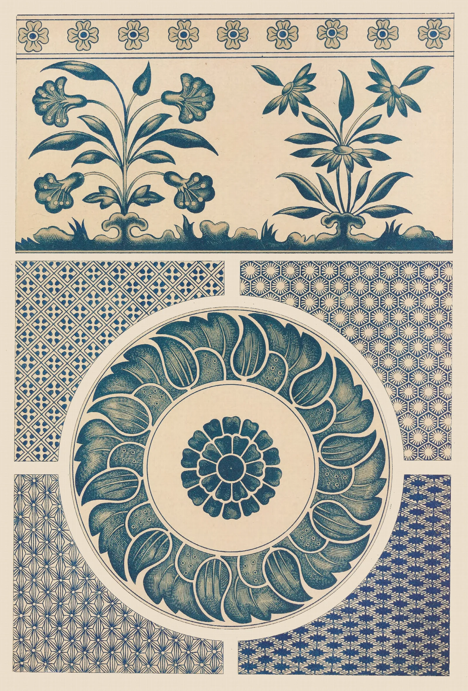 Examples Of Chinese Ornament Pl 17 Wall Art by Owen Jones - Canvas Print