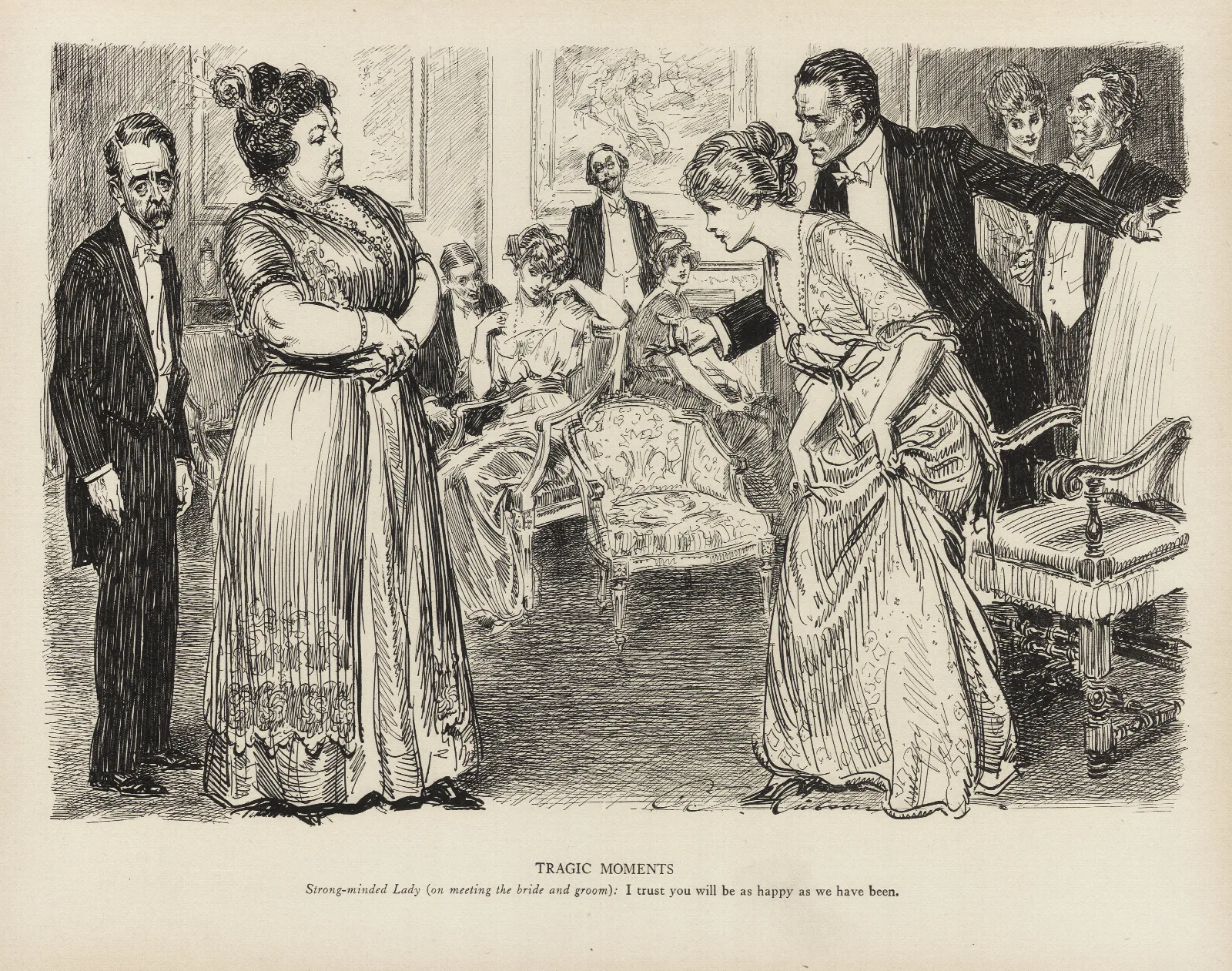 Tragic Moments 2 Wall Art by Charles Dana Gibson - Canvas Print